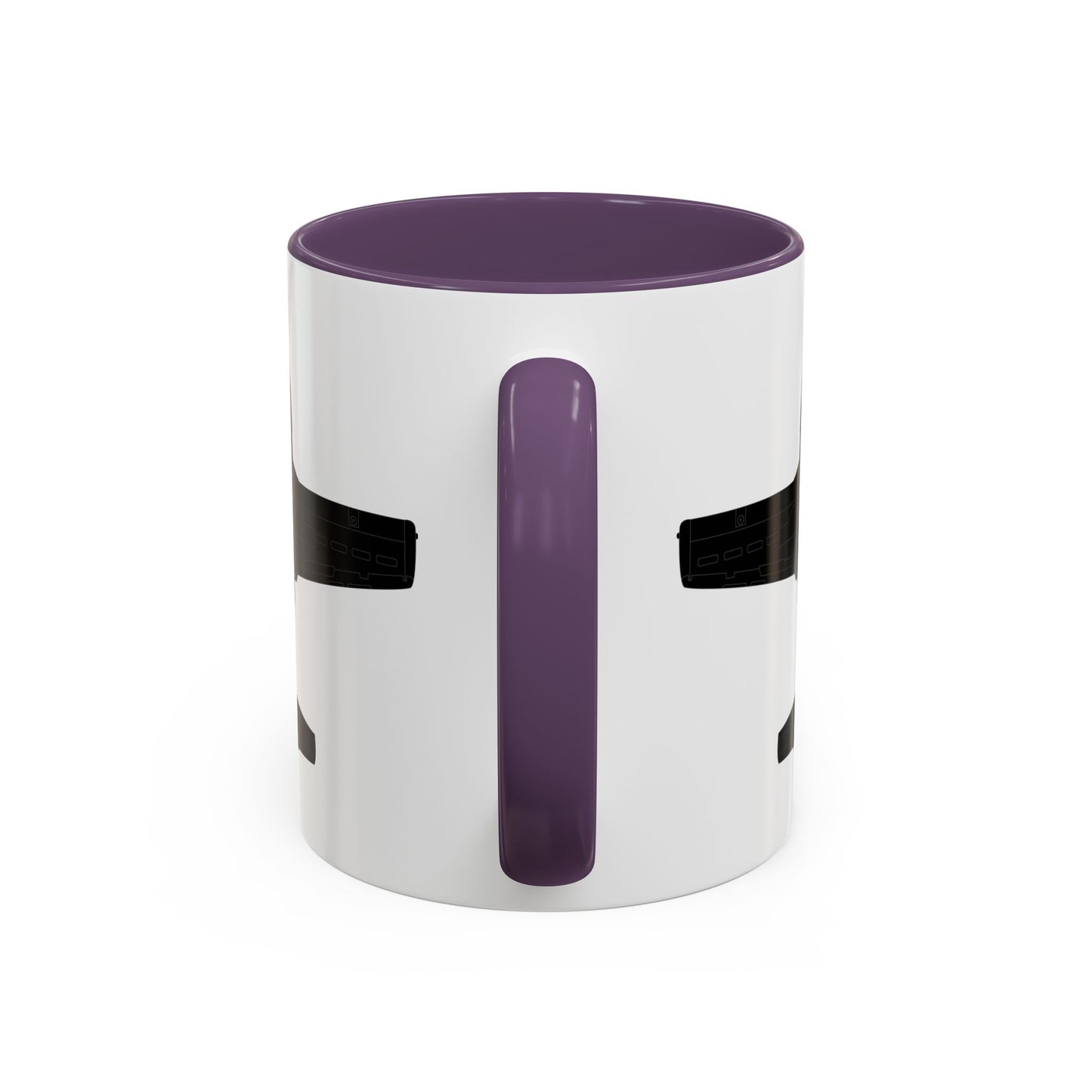 Accent Coffee Mug (11oz & 15oz) - Aircraft - T-37-Trainer - Top - Black - Metal X 300