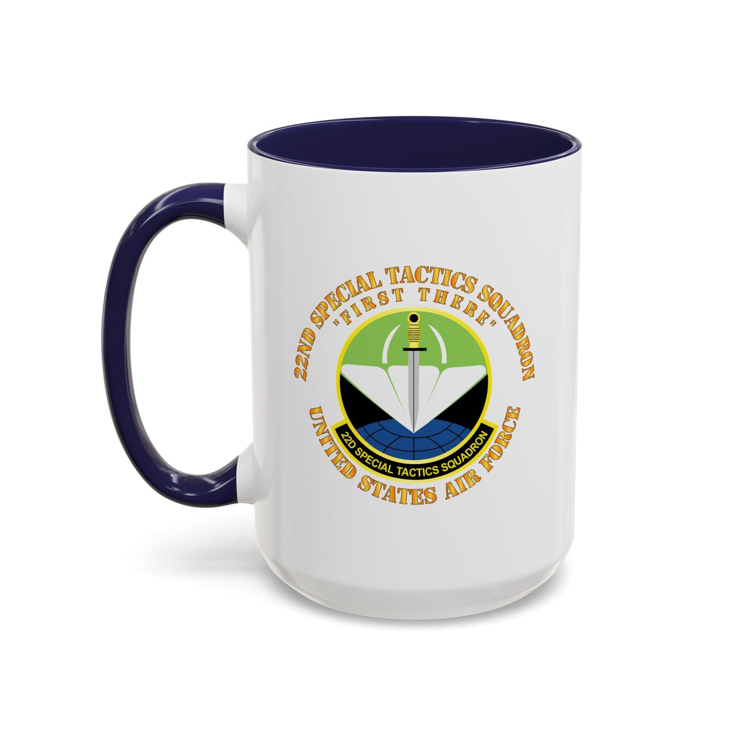 Accent Coffee Mug (11oz & 15oz) - USAF - 22nd Special Tactics Squadron - First There X 300