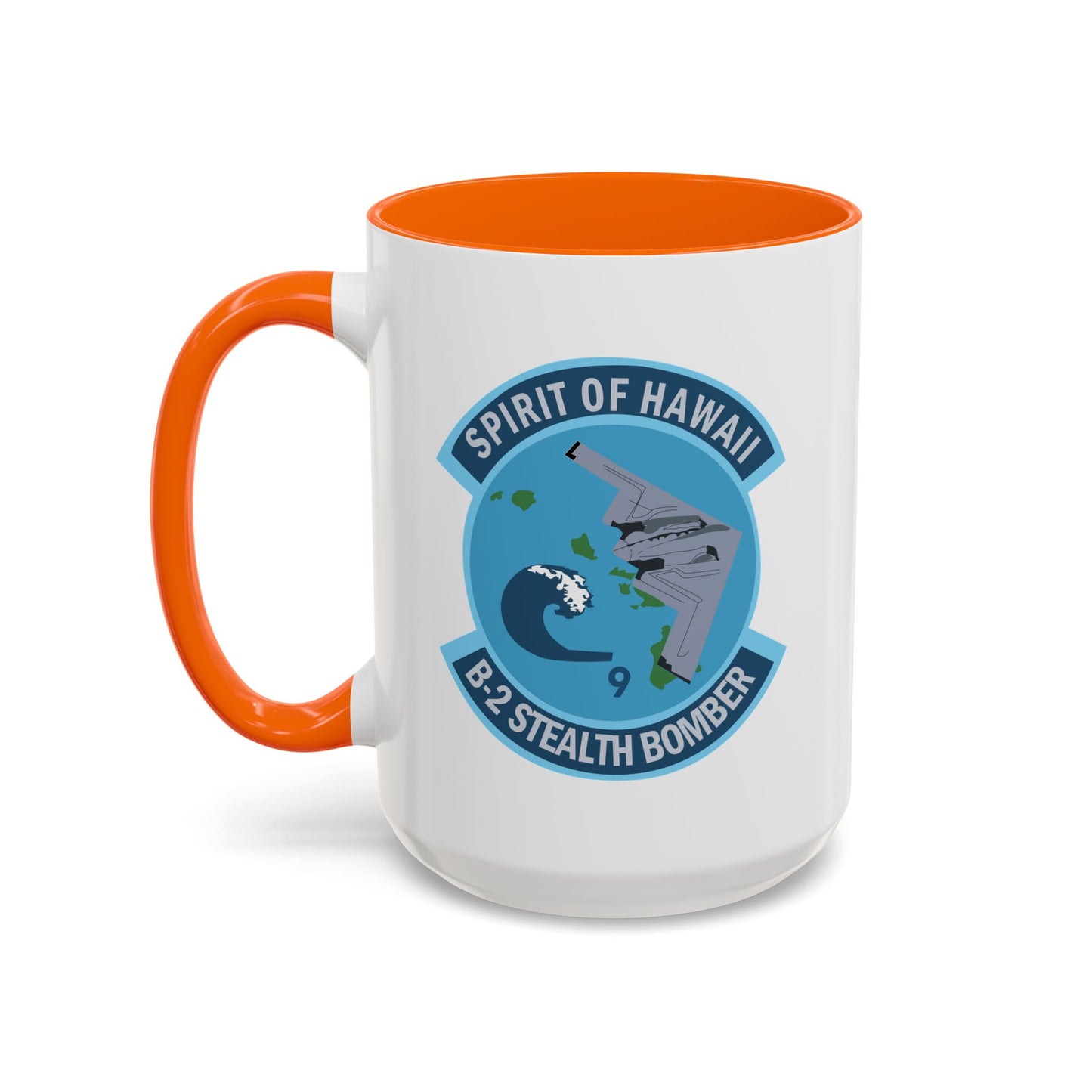 Accent Coffee Mug (11oz & 15oz) - USAF - B2 - Spirit of Hawaii - Stealth Bomber wo txt X 300