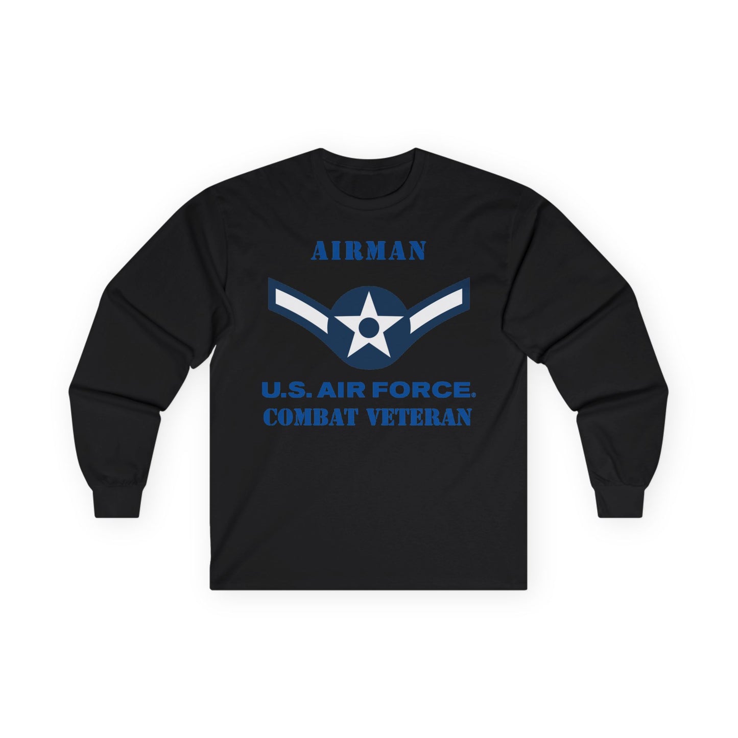 Unisex Ultra Cotton Long Sleeve Tee - USAF - Airman (E2) - 2020 - US Air Force - Combat Veteran