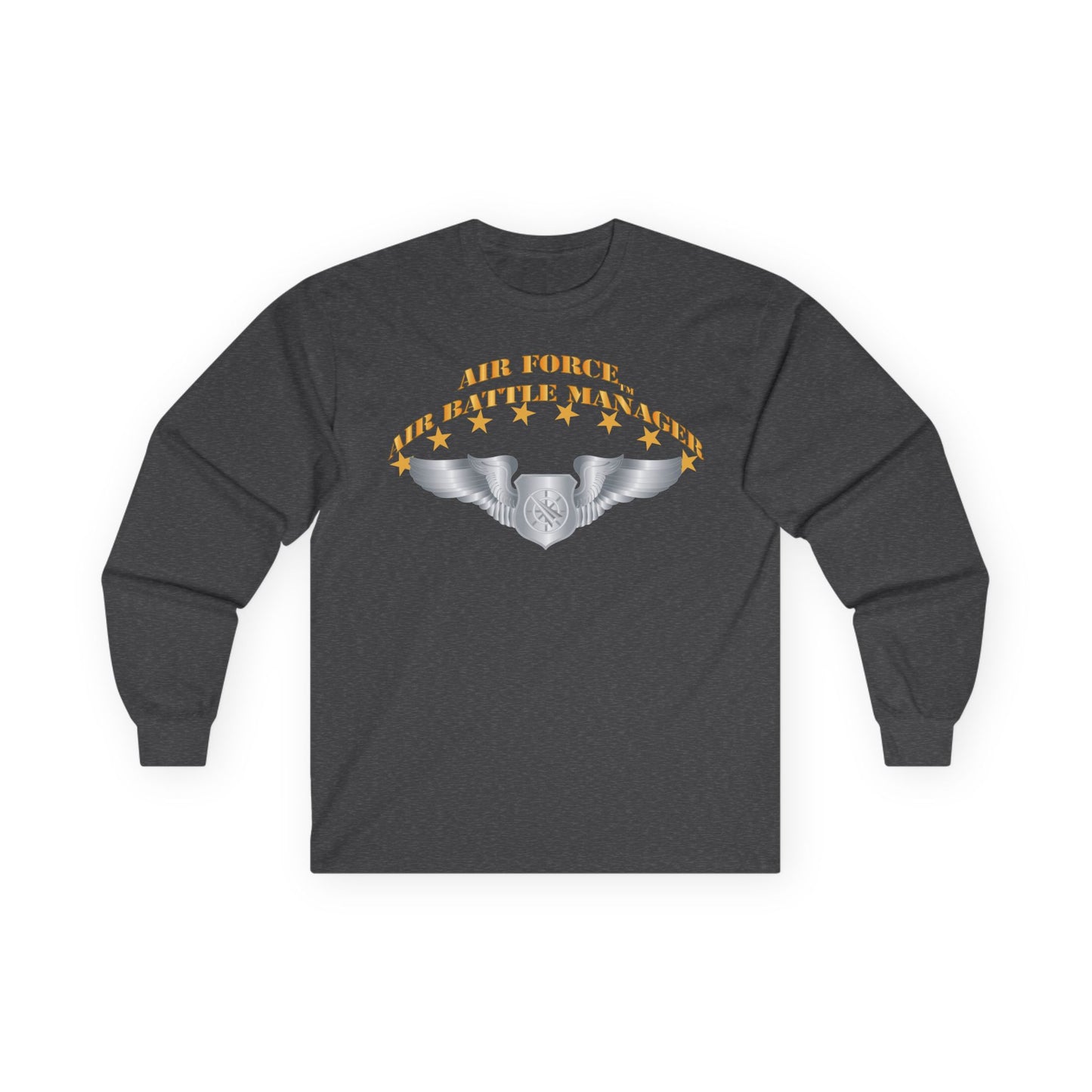 Unisex Ultra Cotton Long Sleeve Tee - USAF - Air Battle Manager - Basic Wings X 300