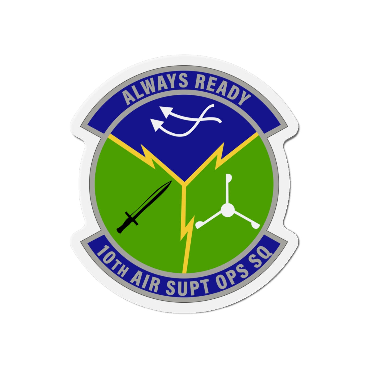 Die-Cut Magnet - USAF - 10th Air Support Operations Squadron wo txt