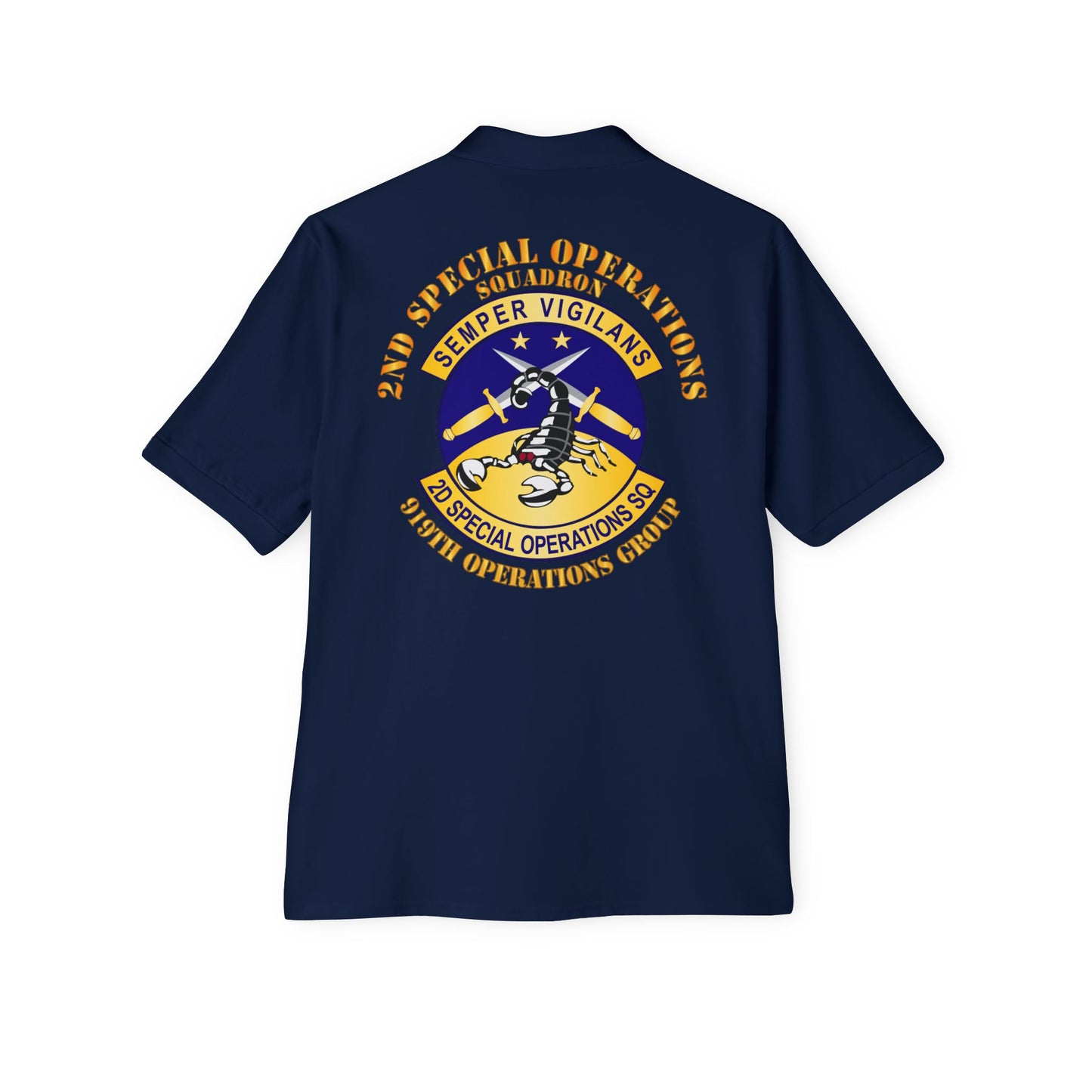 Men's Piqué Polo - USAFSOF - 2nd Special Operations Squadron - 919th Operations Group