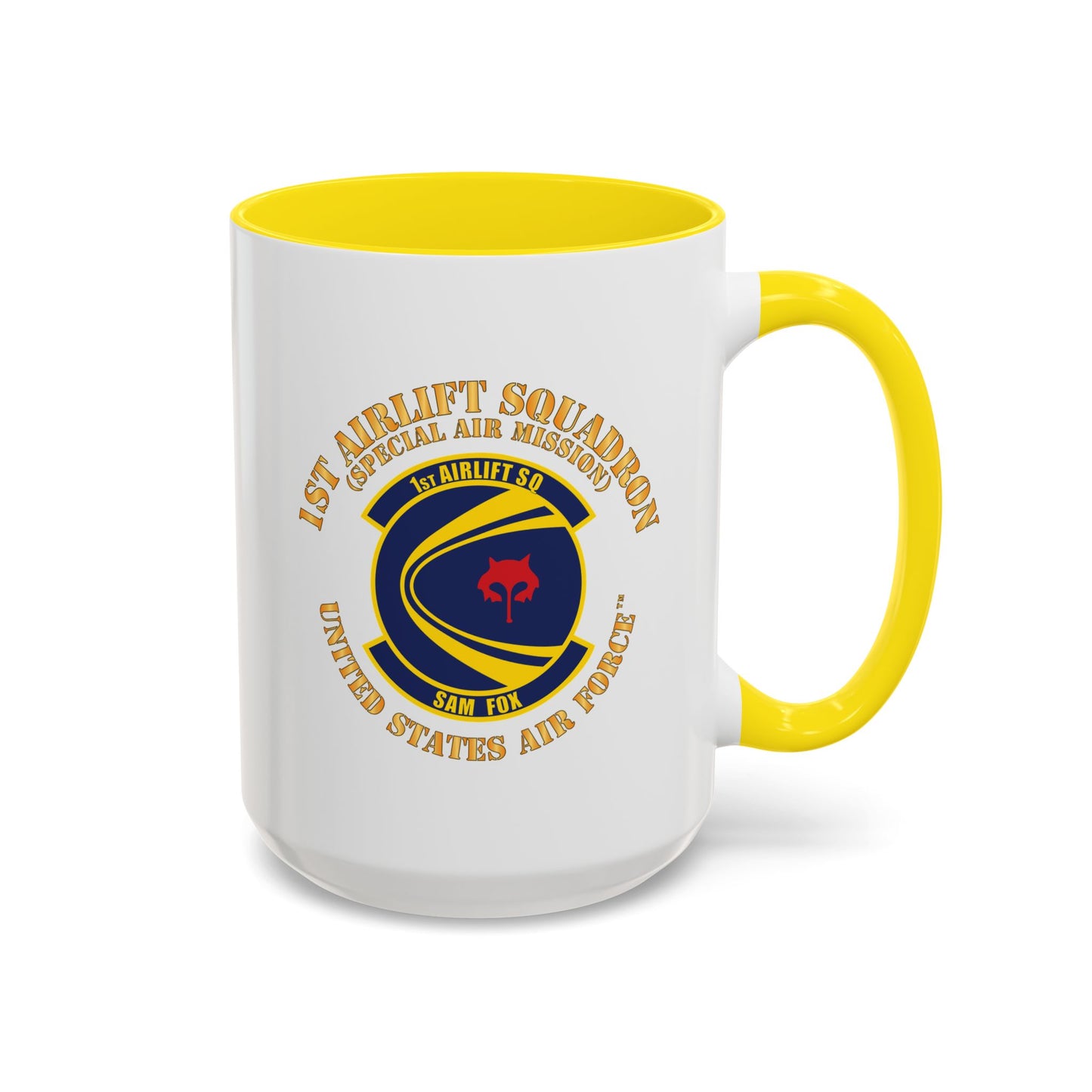 Accent Coffee Mug (11oz & 15oz) - USAF - 1st Airlift Squadron X 300
