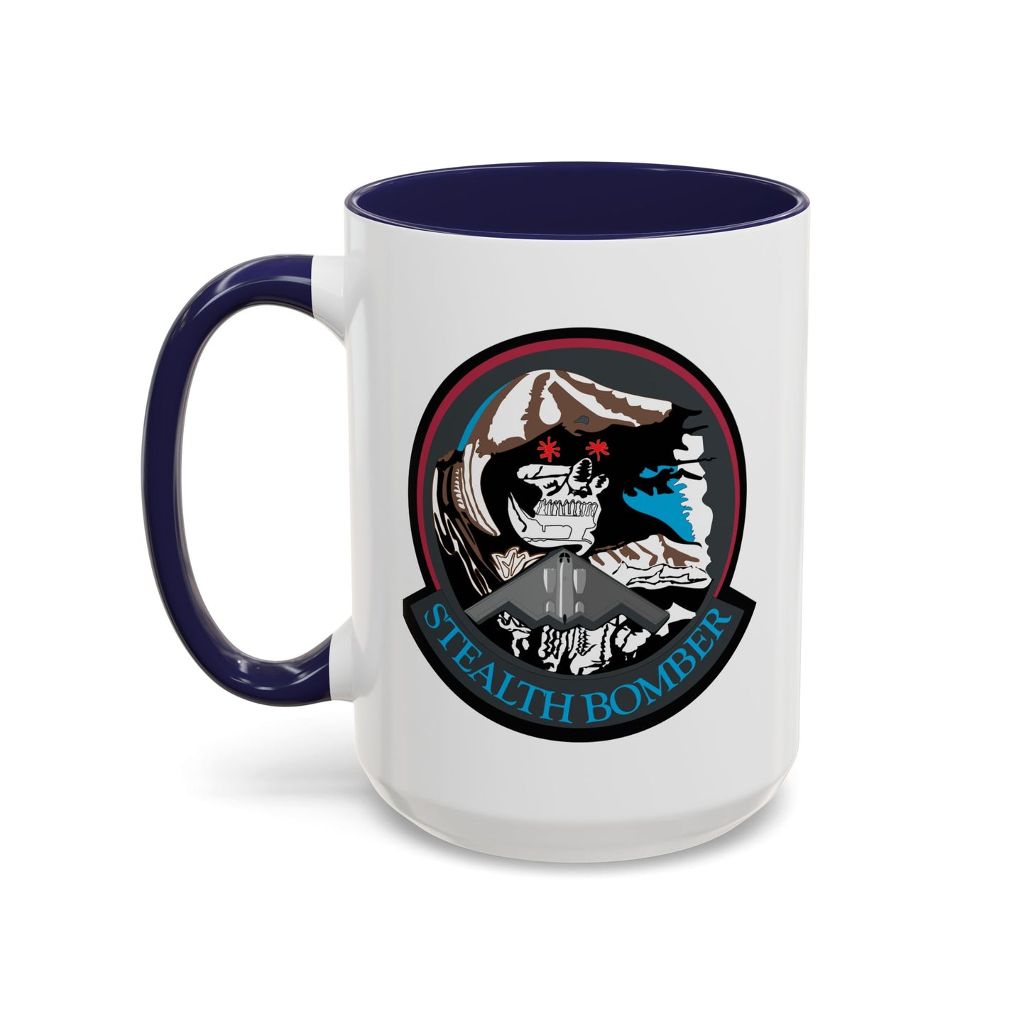 Accent Coffee Mug (11oz & 15oz) - USAF - B2 - Grim Reaper - Stealth Bomber wo txt X 300
