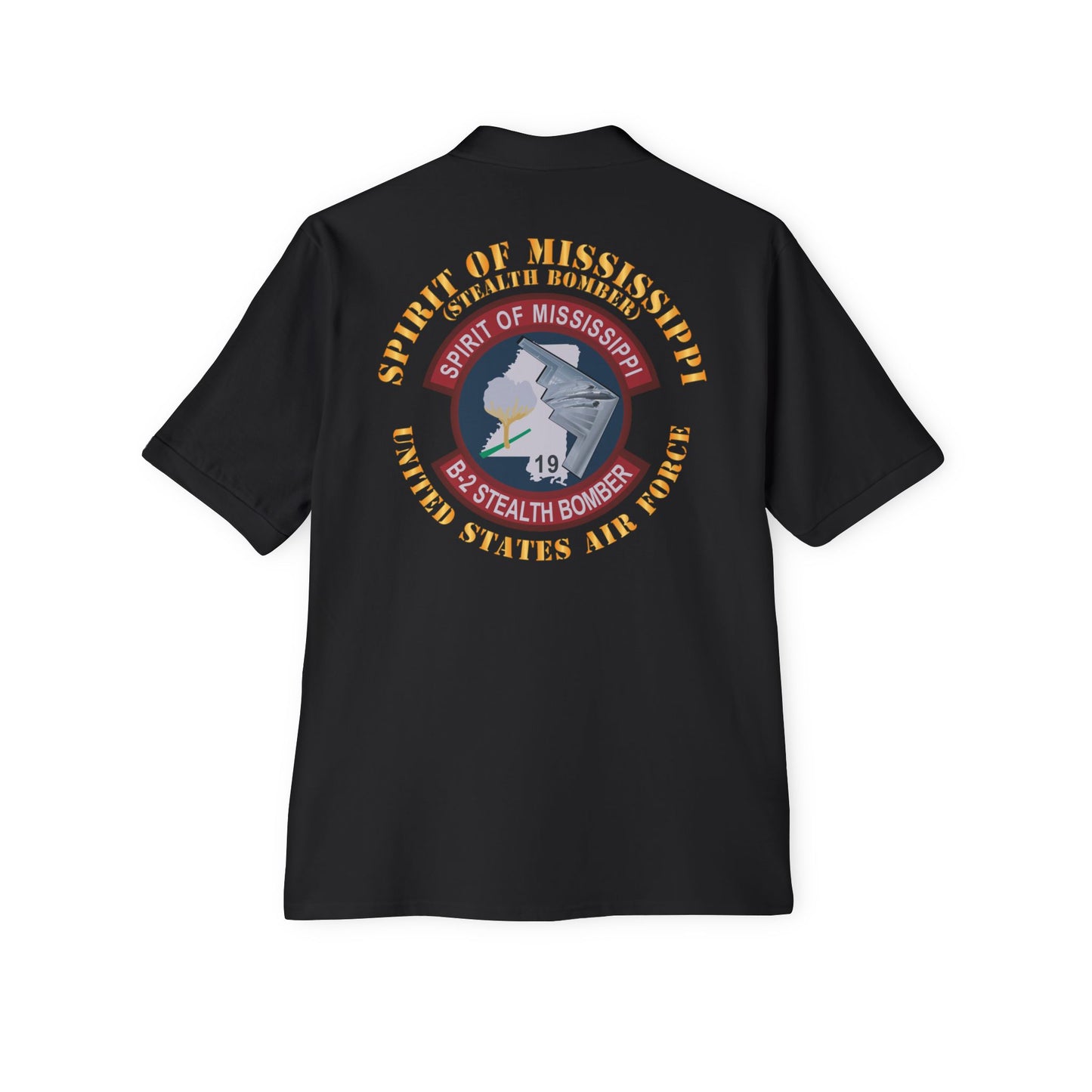 Men's Piqué Polo - USAF - B2 - Spirit of Mississippi - Stealth Bomber X 300