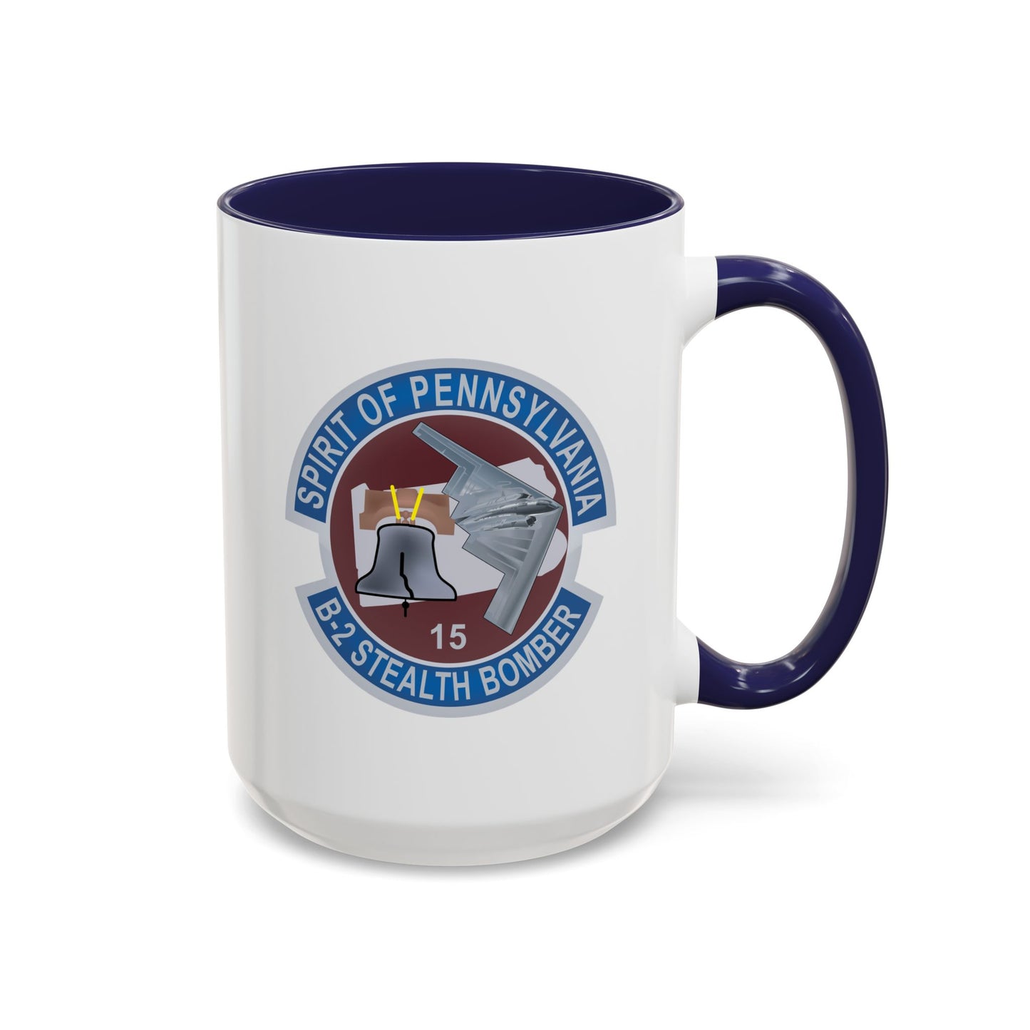 Accent Coffee Mug (11oz & 15oz) - USAF - B2 - Spirit of Pennsylvania Stealth Bomber wo Txt X 300