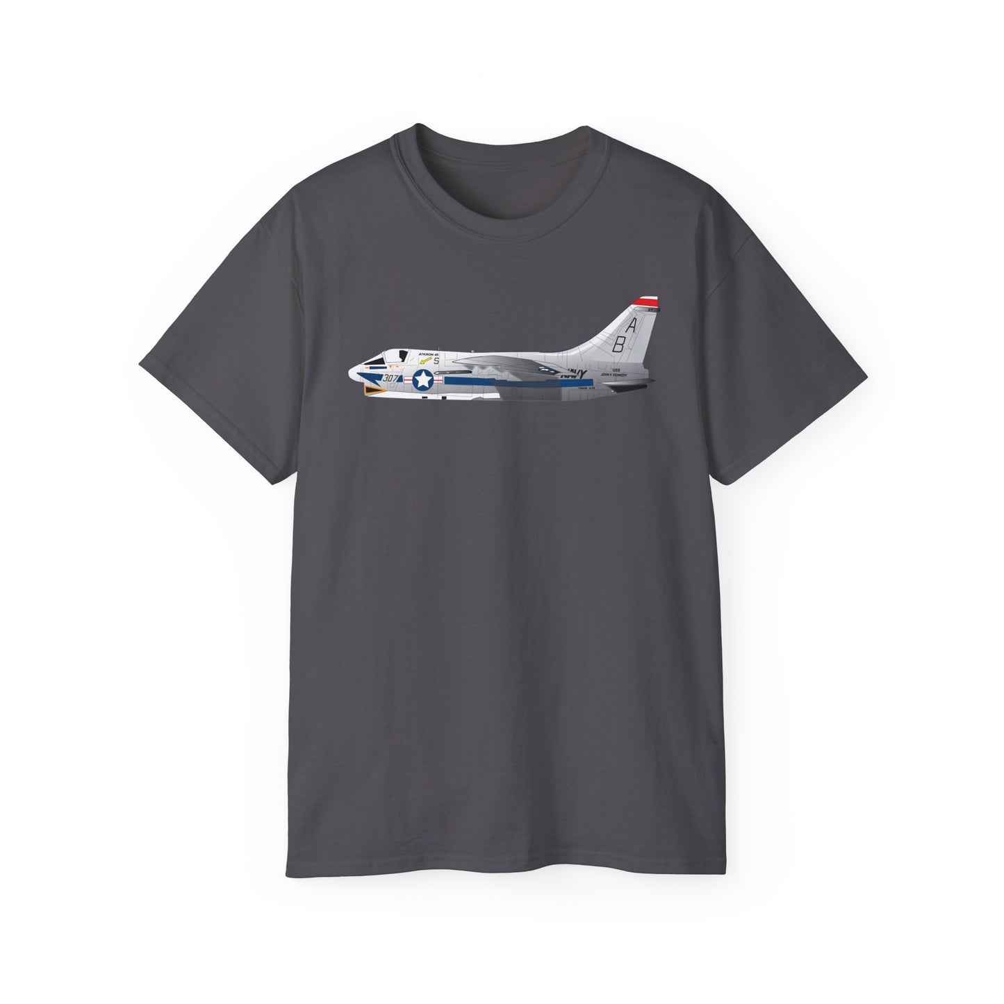 Unisex Ultra Cotton Tee - Aircraft - Navy - A-7B Corsair II - Side X 300