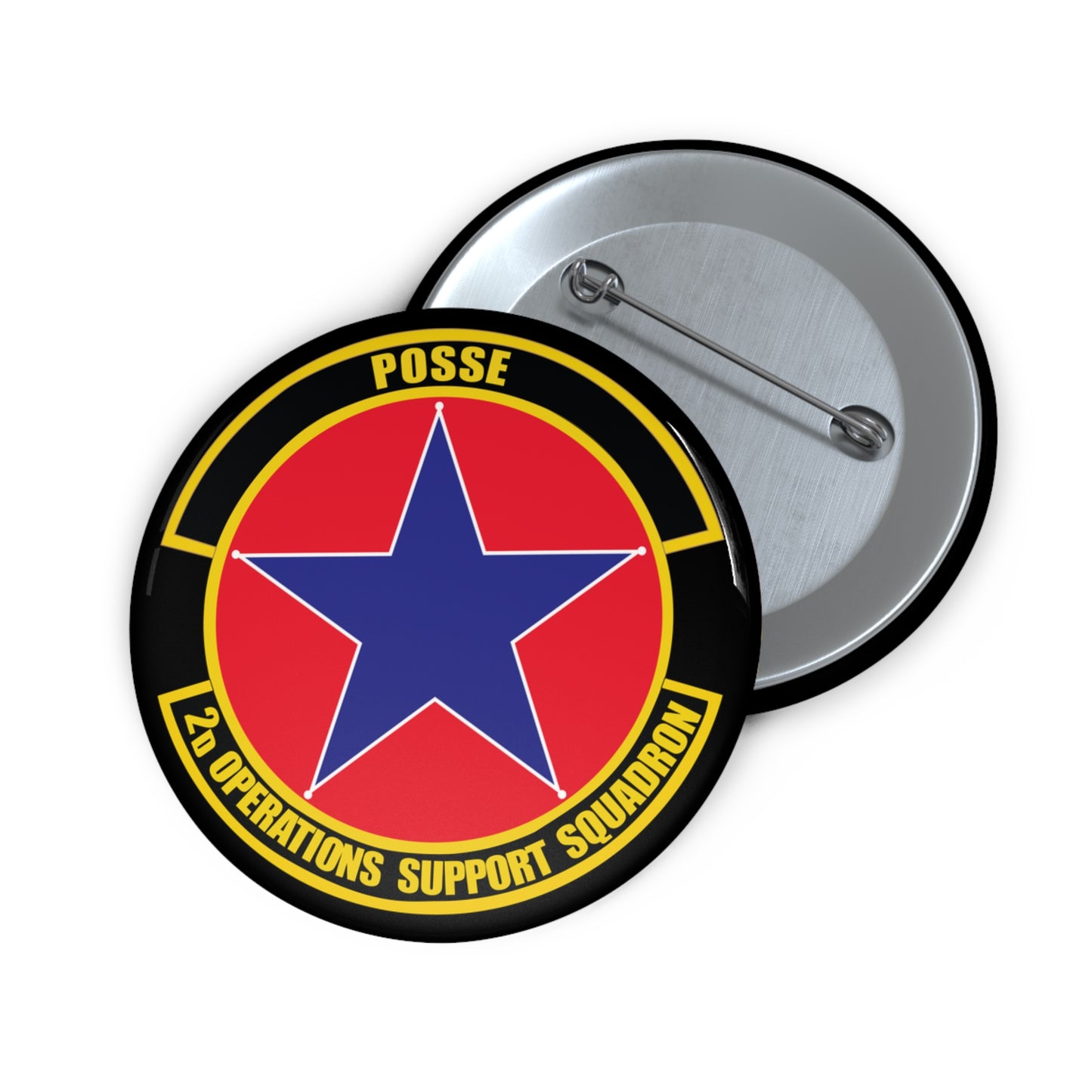 Custom Pin Button - USAF - 2nd Operations Support Squadron wo txt
