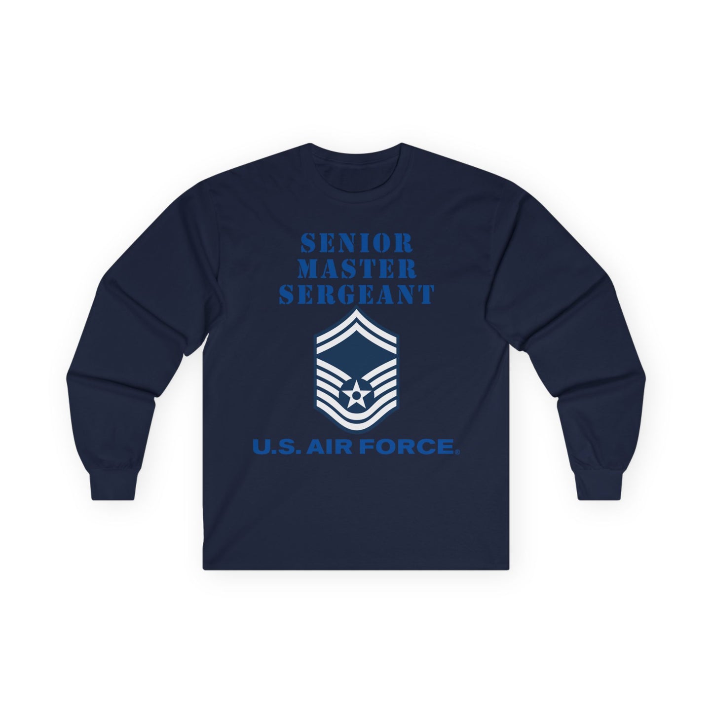 Unisex Ultra Cotton Long Sleeve Tee - USAF - Senior Master Sergeant (E8a) - 2020 - US Air Force w Text X 300