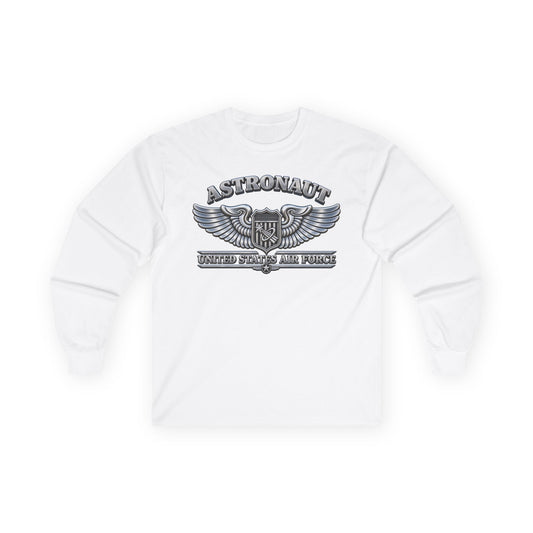 Unisex Ultra Cotton Long Sleeve Tee - USAF - Basic Astronaut Badge - United States Air Force - 3D - Enhanced