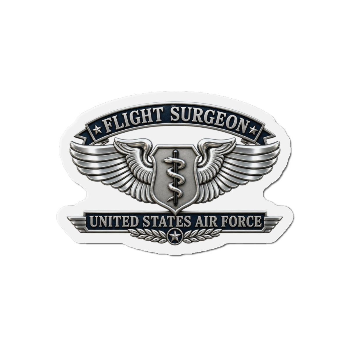 Die-Cut Magnet - USAF - Flight Surgeon Badge - United States Air Force - 3D - Enhanced