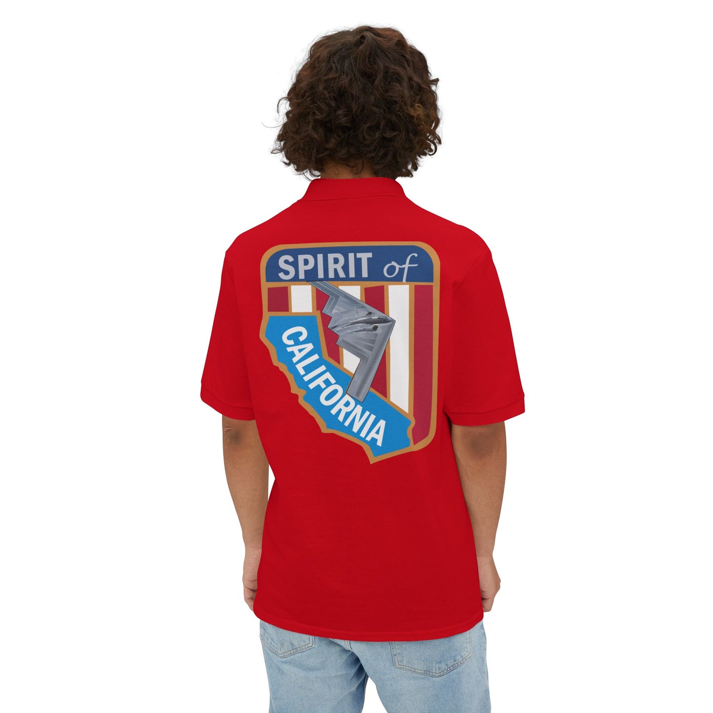 Men's Piqué Polo - USAF - B2 - Spirit of California - Stealth Bomber wo txt X 300