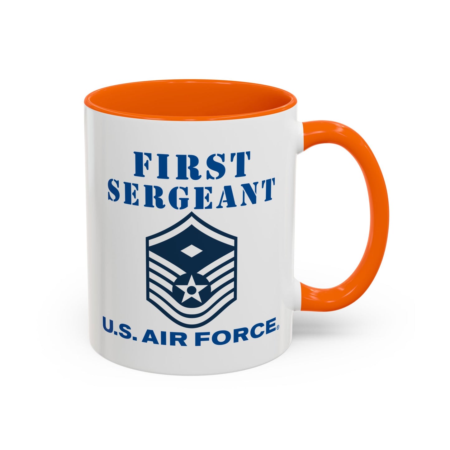 Accent Coffee Mug (11oz & 15oz) - USAF - First Sergeant (E7b) - 2020 - US Air Force w Text X 300