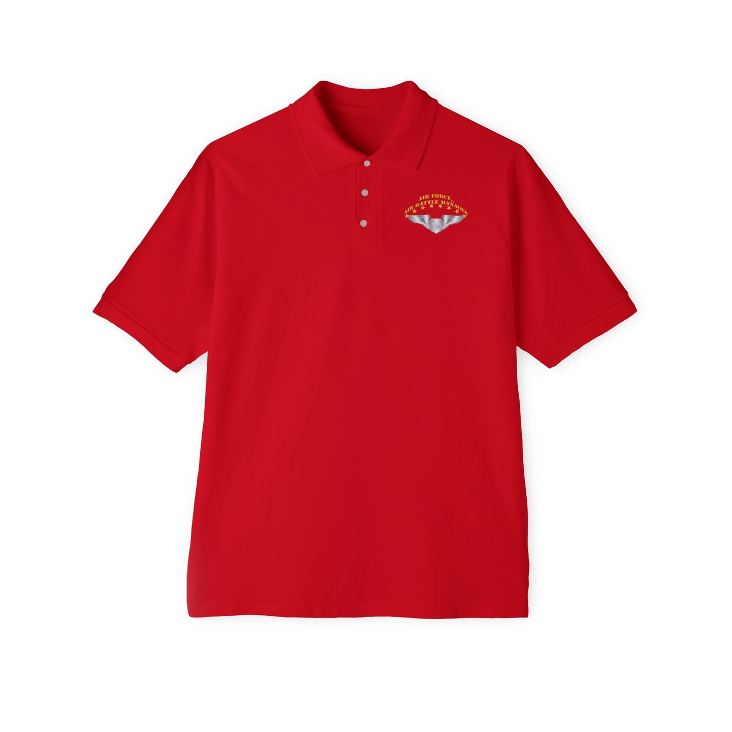 Men's Piqué Polo - USAF - Air Battle Manager - Basic Wings X 300