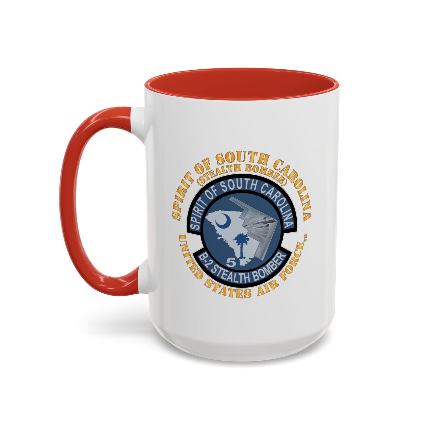 Accent Coffee Mug (11oz & 15oz) - USAF - B2 - Spirit of South Carolina Stealth Bomber X 300