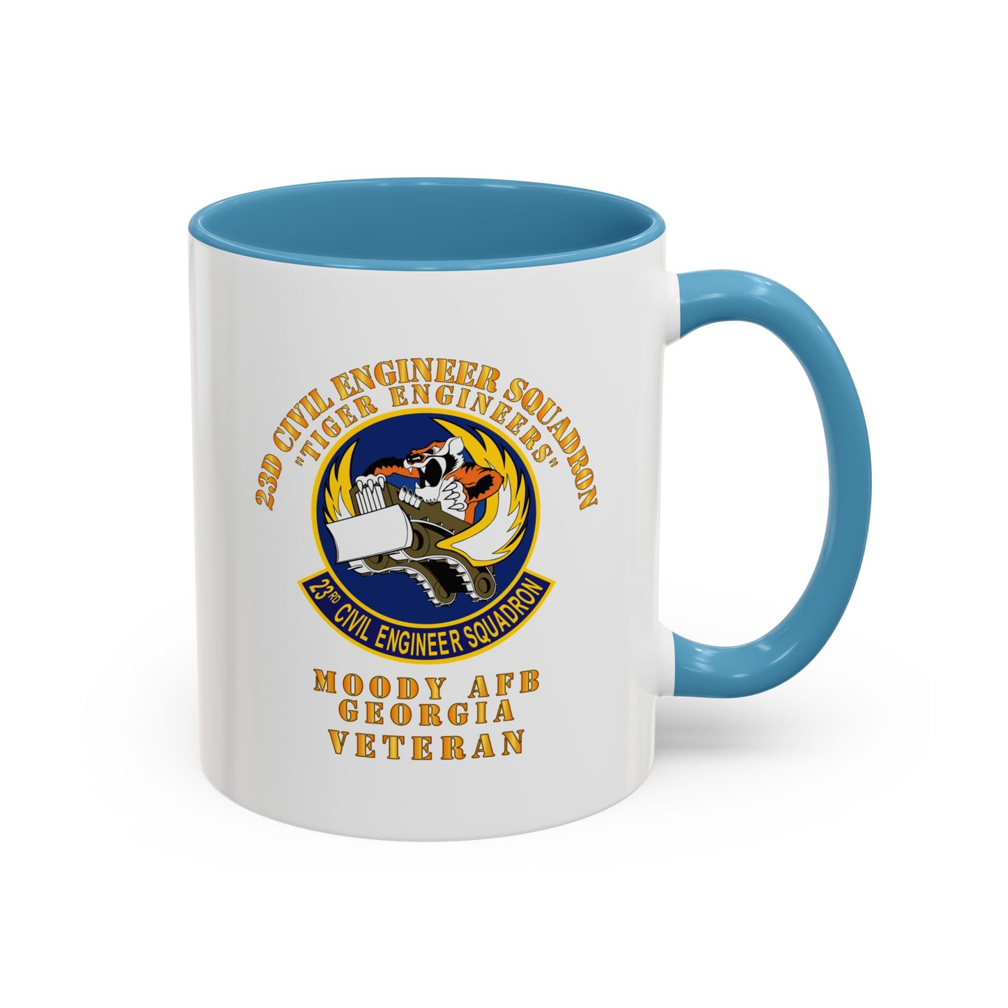 Accent Coffee Mug (11oz & 15oz) - USAF - 23d Civil Engineer Squadron - Tiger Engineers - Moody AFB, GA