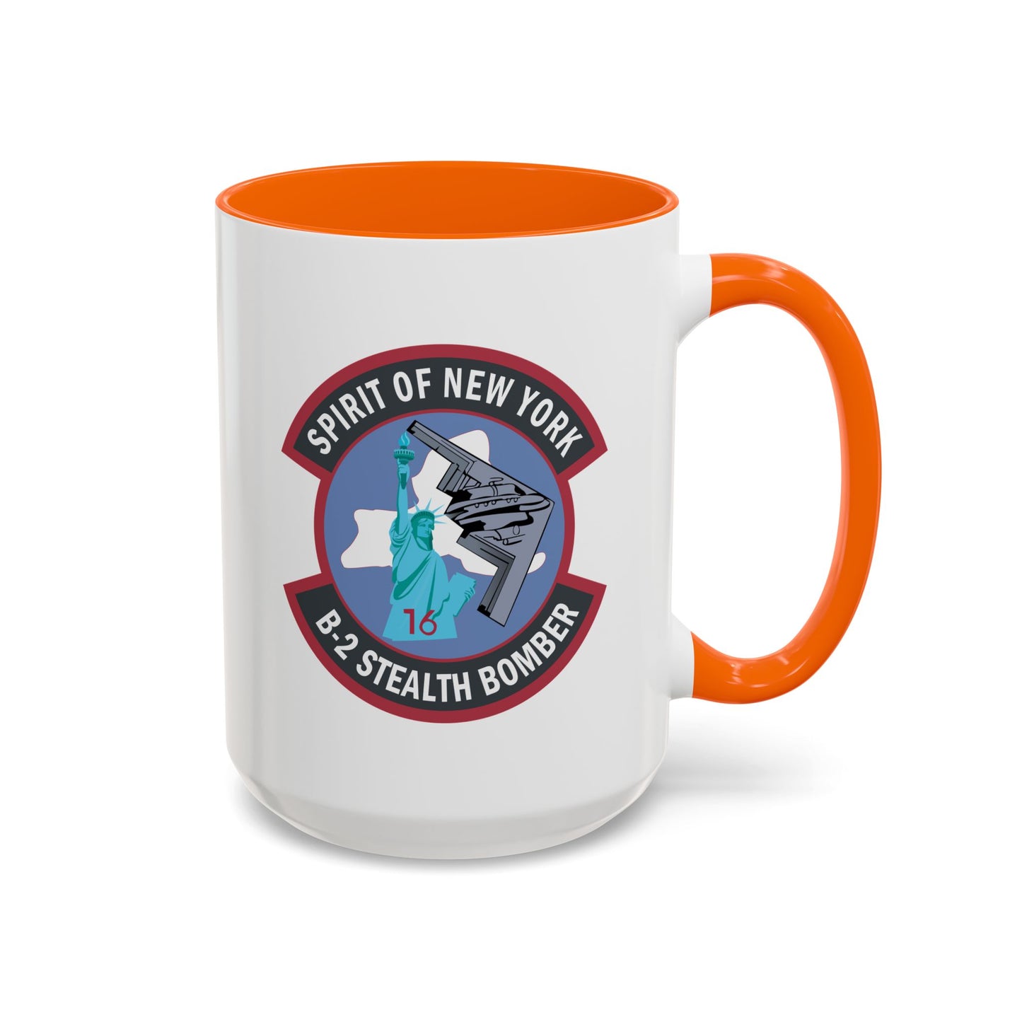 Accent Coffee Mug (11oz & 15oz) - USAF - B2 - Spirit of New York - Stealth Bomber wo txt X 300