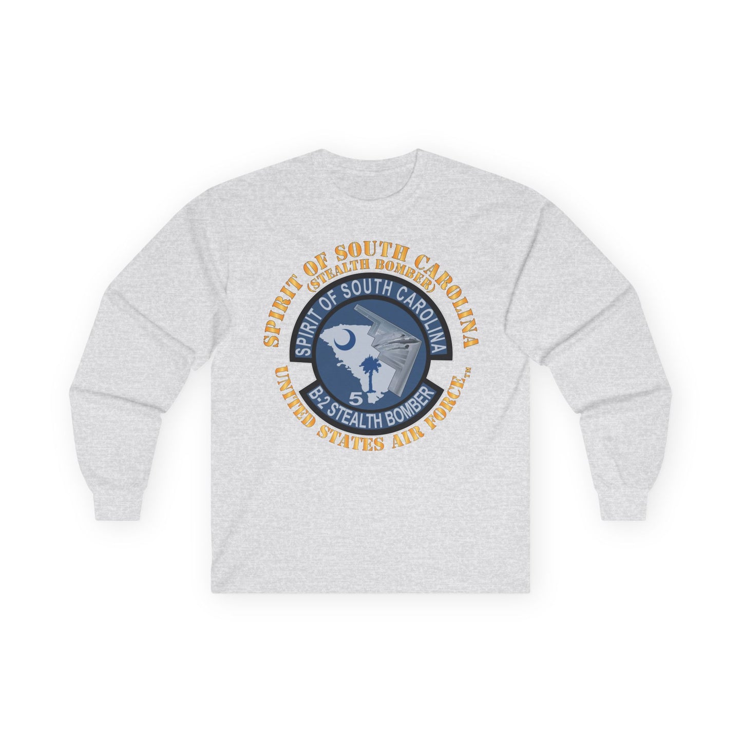 Unisex Ultra Cotton Long Sleeve Tee - USAF - B2 - Spirit of South Carolina Stealth Bomber X 300