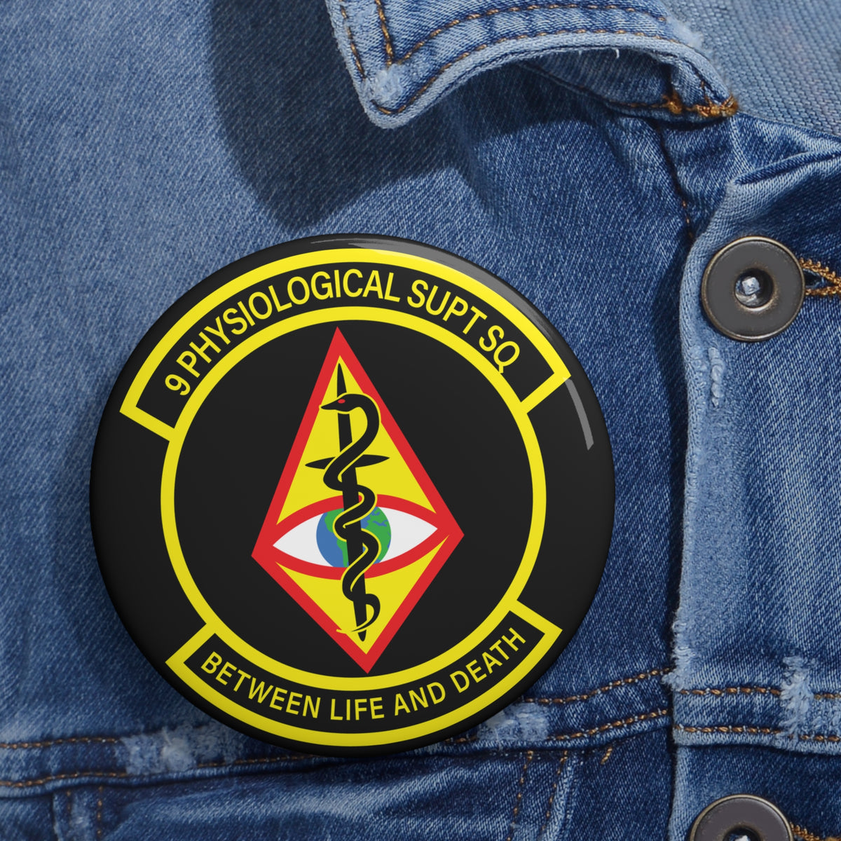 Custom Pin Button - USAF - 9th Physiological Support Squadron wo txt X 300