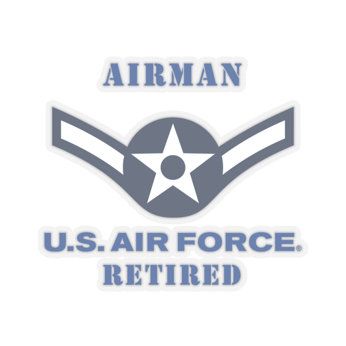 Kiss-Cut Stickers - USAF - Airman (E2) - 2020 - US Air Force - Retired
