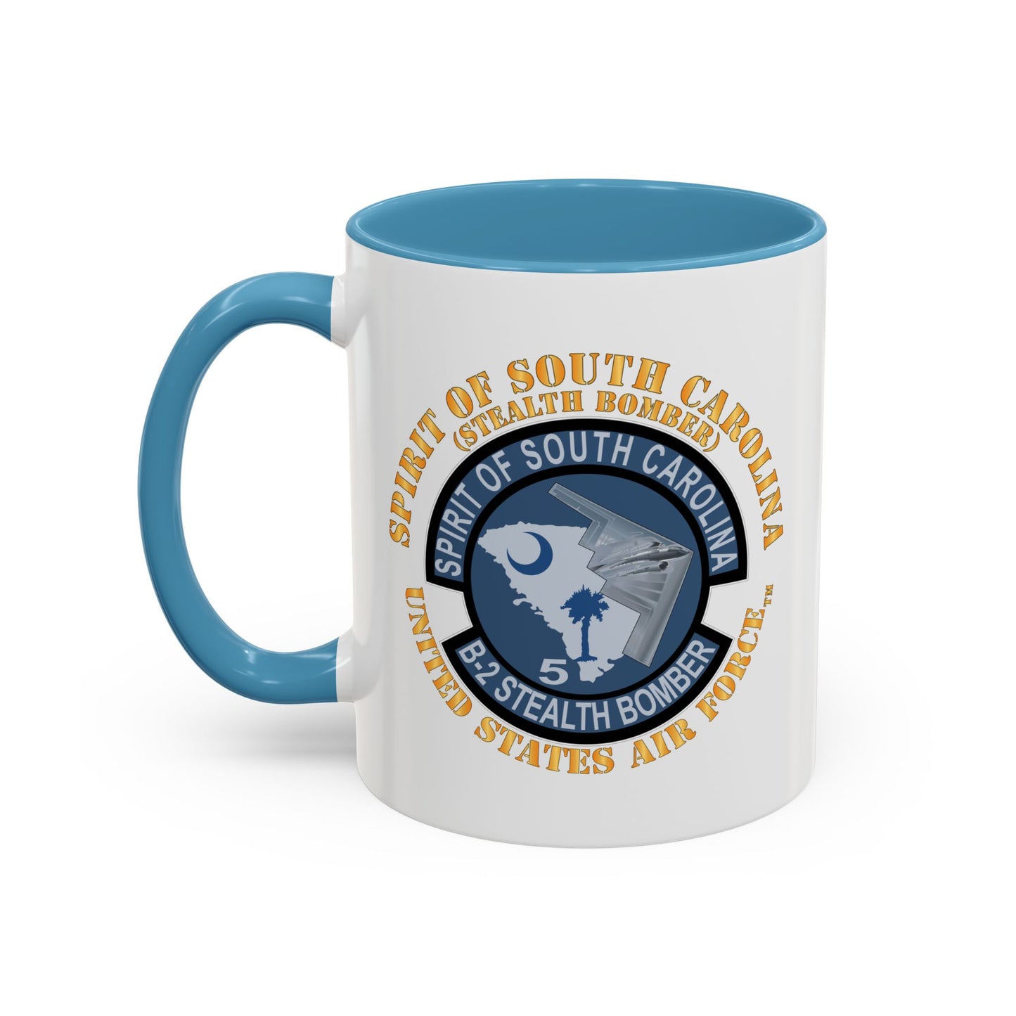 Accent Coffee Mug (11oz & 15oz) - USAF - B2 - Spirit of South Carolina Stealth Bomber X 300