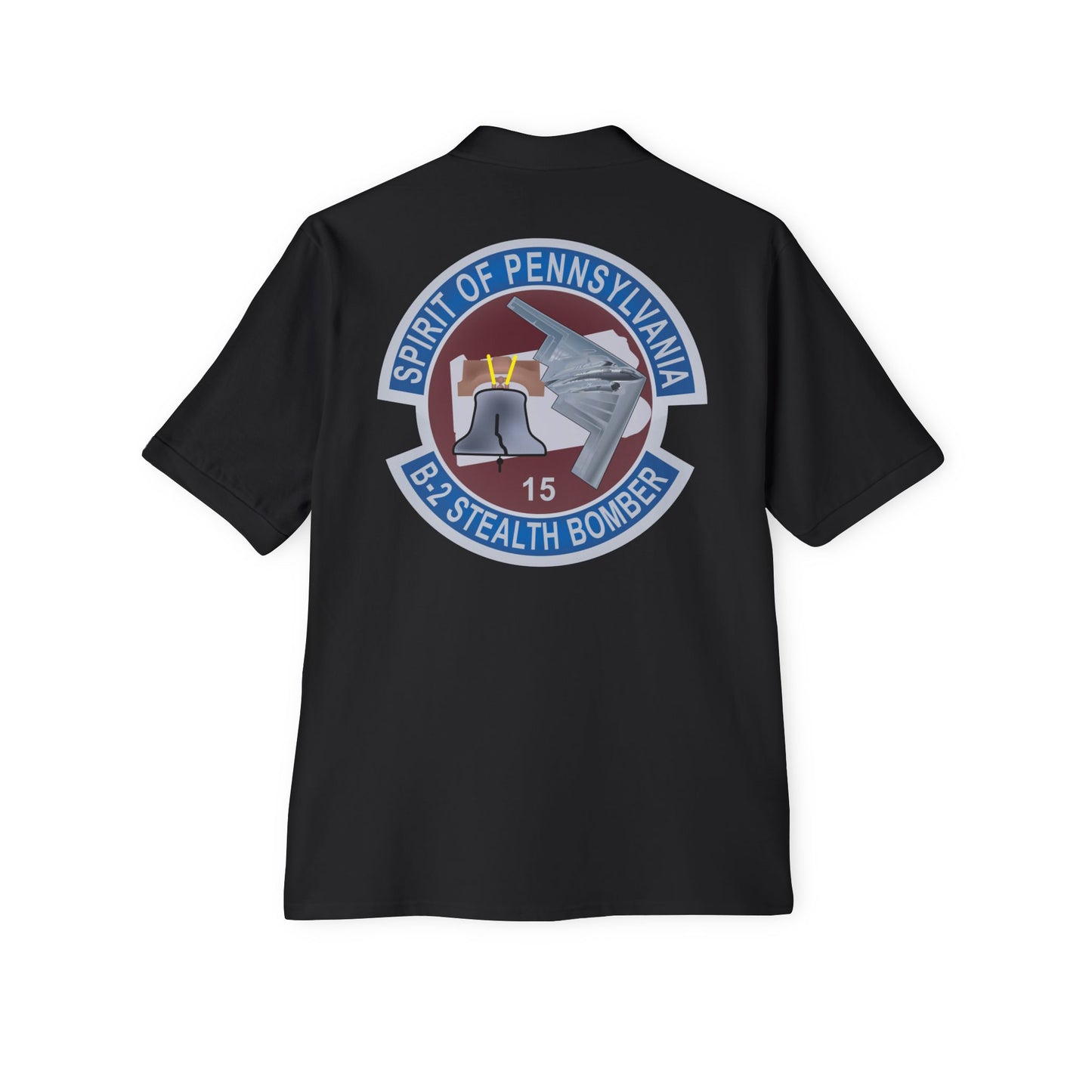 Men's Piqué Polo - USAF - B2 - Spirit of Pennsylvania Stealth Bomber wo Txt X 300