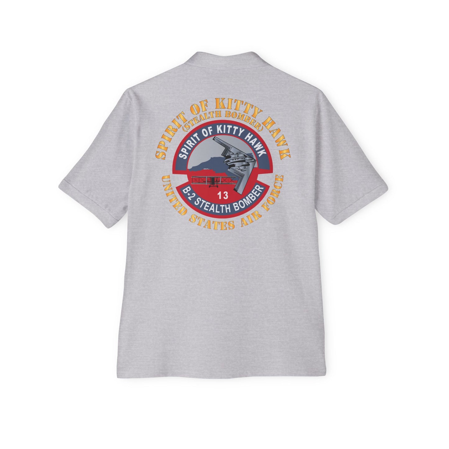 Men's Piqué Polo - USAF - B2 - Spirit of Kitty Hawk - Stealth Bomber X 300