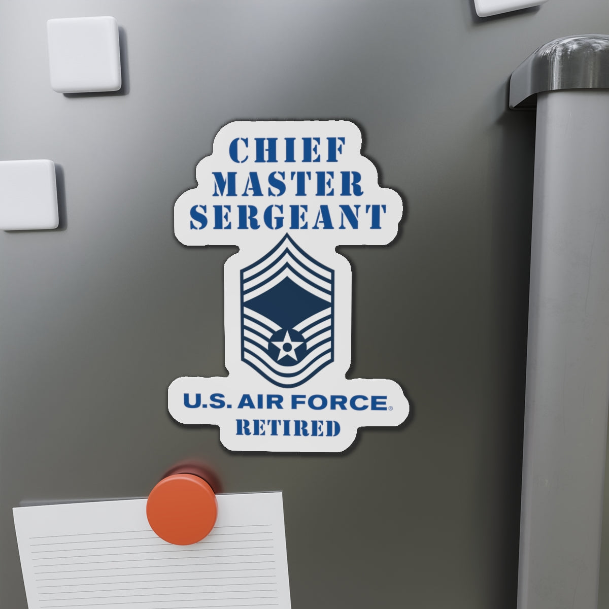 Die-Cut Magnet - USAF - Chief Master Sergeant (E9a) - 2020 - Retired