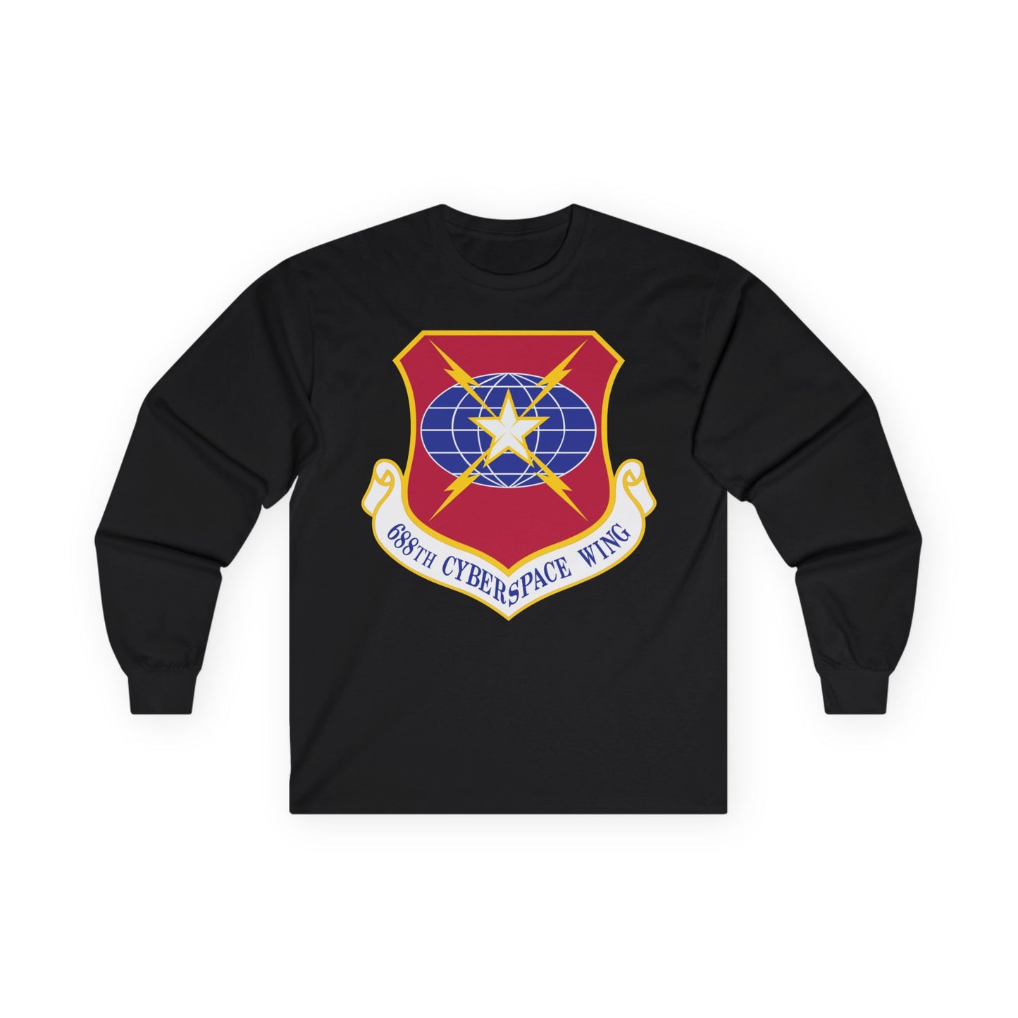 Unisex Ultra Cotton Long Sleeve Tee - USAF - 688th Cyberspace Wing wo Txt X 300