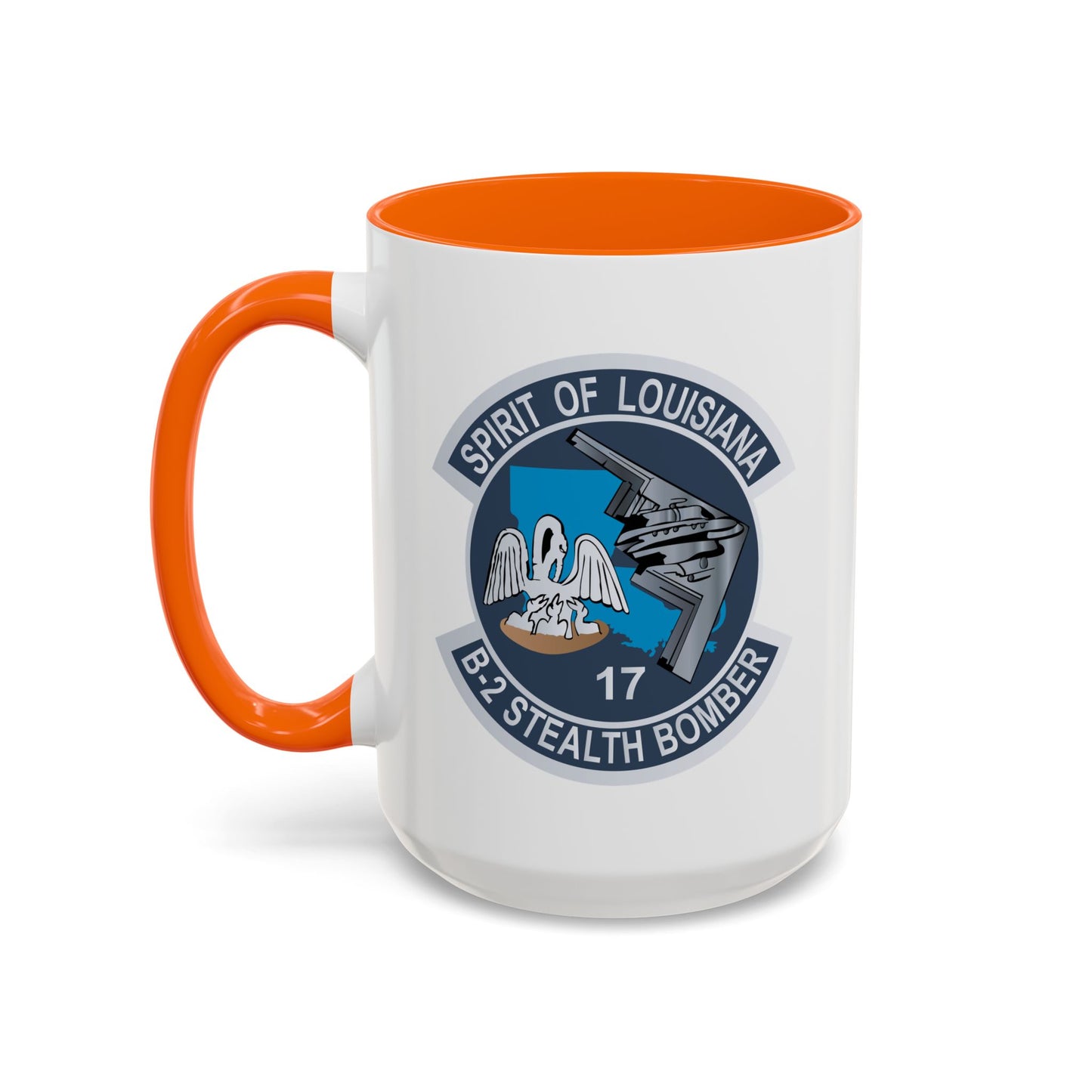 Accent Coffee Mug (11oz & 15oz) - USAF - B2 - Spirit of Louisiana - Stealth Bomber wo txt X 300