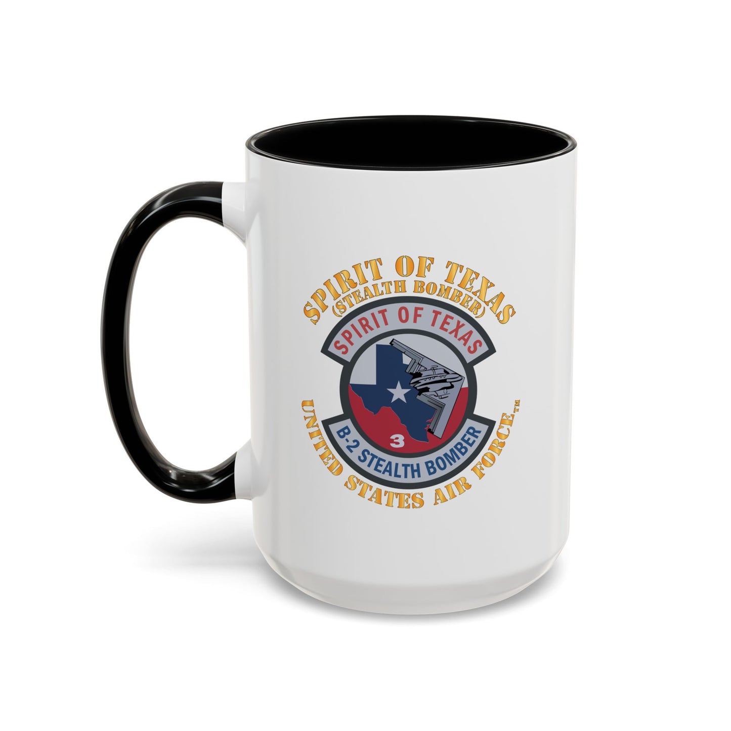 Accent Coffee Mug (11oz & 15oz) - USAF - B2 - Spirit of Texas - Stealth Bomber X 300