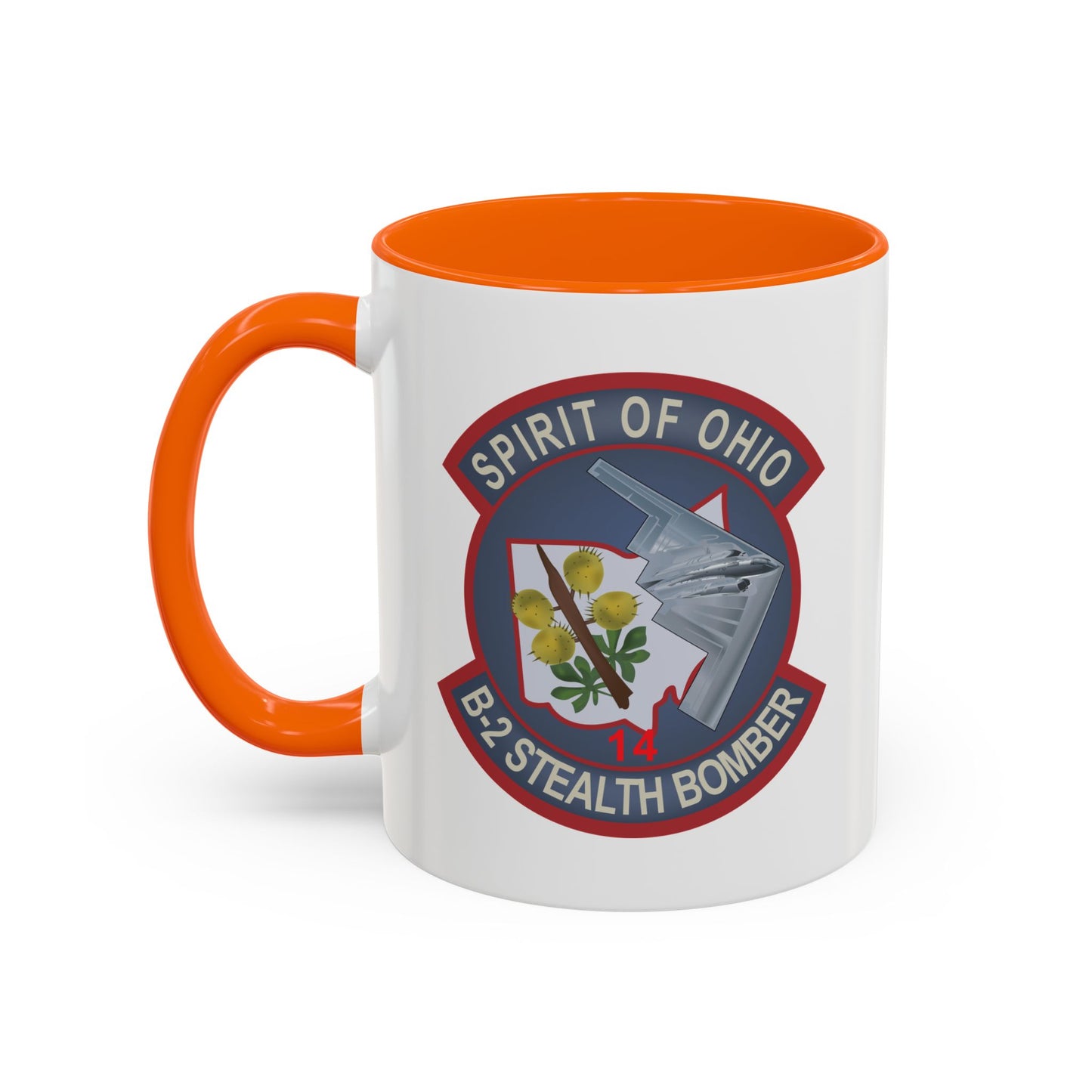 Accent Coffee Mug (11oz & 15oz) - USAF - B2 - Spirit of Ohio - Stealth Bomber wo txt X 300