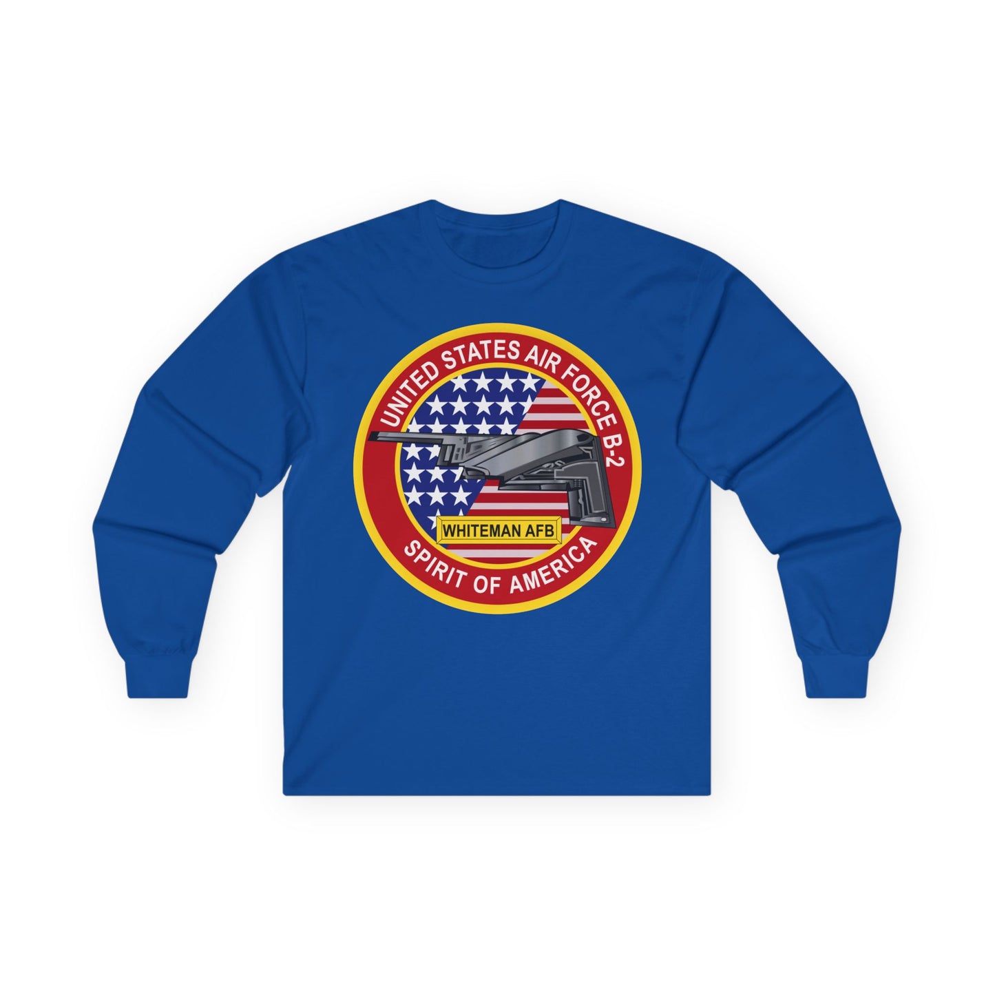 Unisex Ultra Cotton Long Sleeve Tee - USAF - B2 - Spirit - Stealth Bomber wo Txt