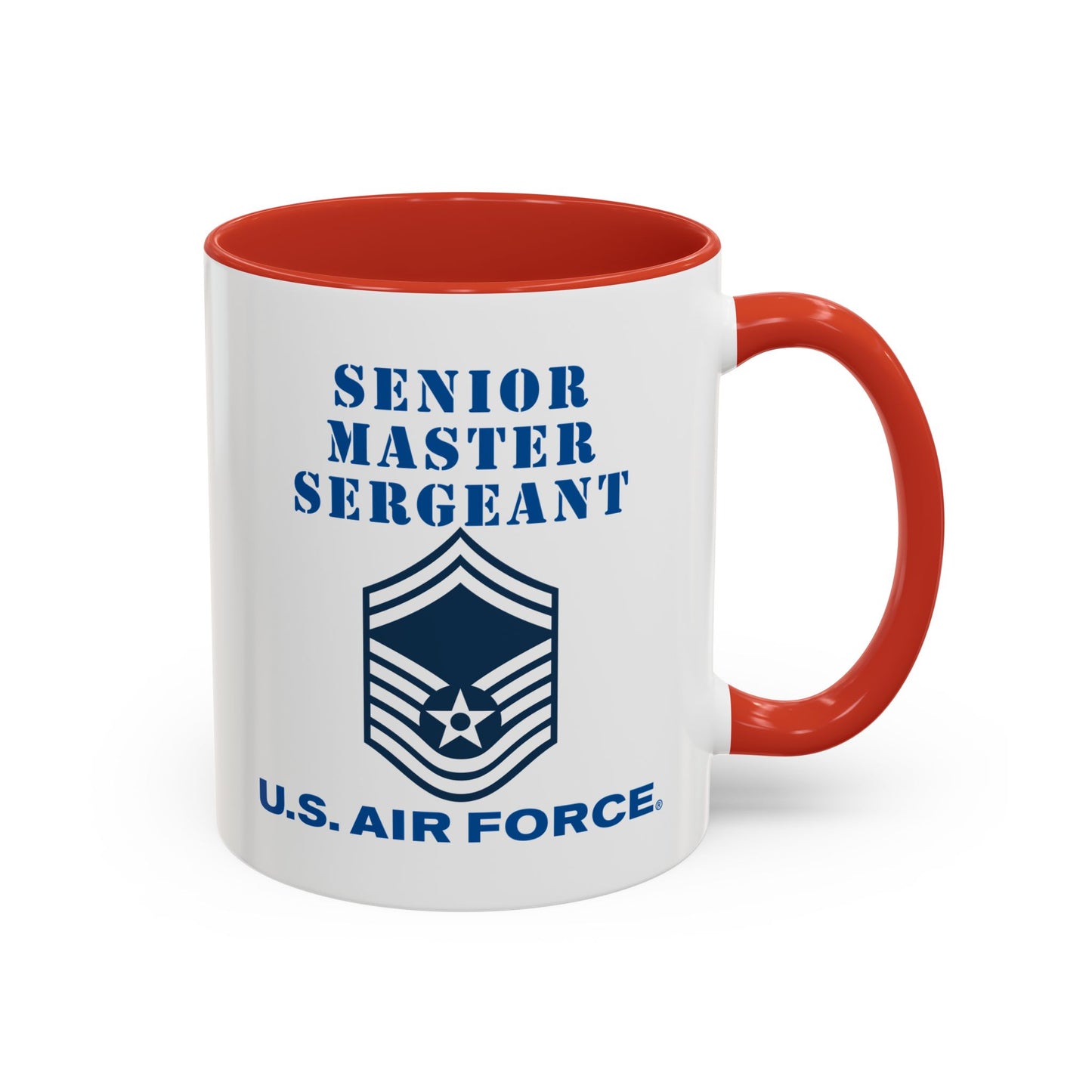 Accent Coffee Mug (11oz & 15oz) - USAF - Senior Master Sergeant (E8a) - 2020 - US Air Force w Text X 300