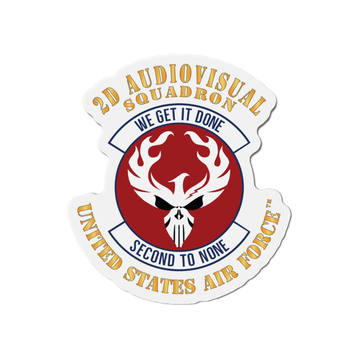 Die-Cut Magnet - USAF - 2d Audiovisual Squadron X 300