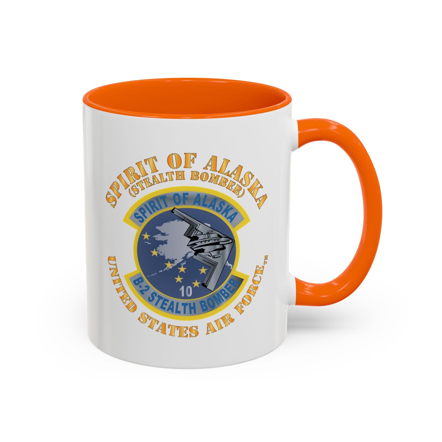 Accent Coffee Mug (11oz & 15oz) - USAF - B2 - Spirit of Alaska - Stealth Bomber X 300