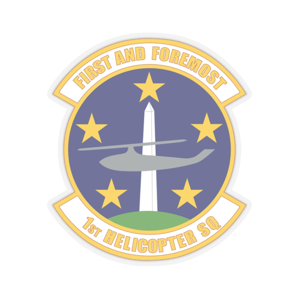 Kiss-Cut Stickers - USAF - 1st Helicopter Squadron (AFDW) wo txt