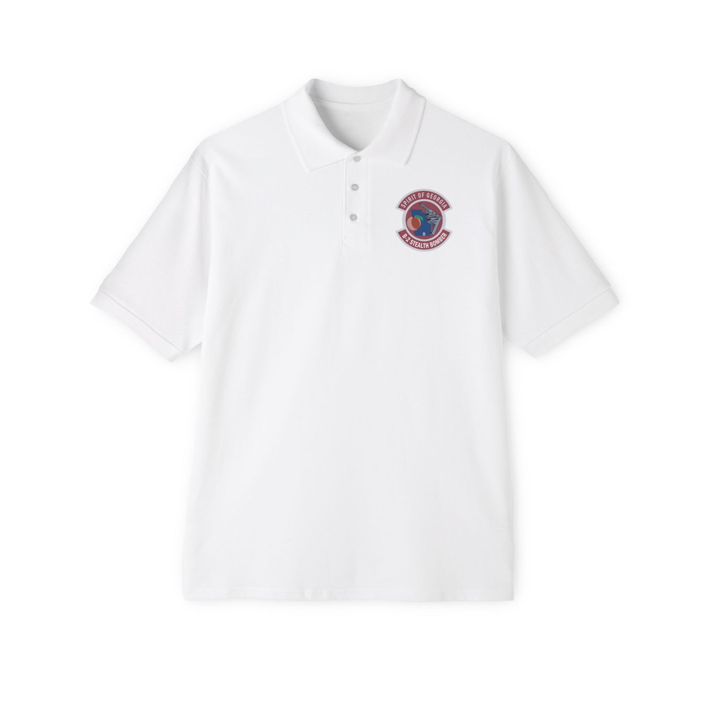 Men's Piqué Polo - USAF - B2 - Spirit of Georgia - Stealth Bomber wo txt X 300