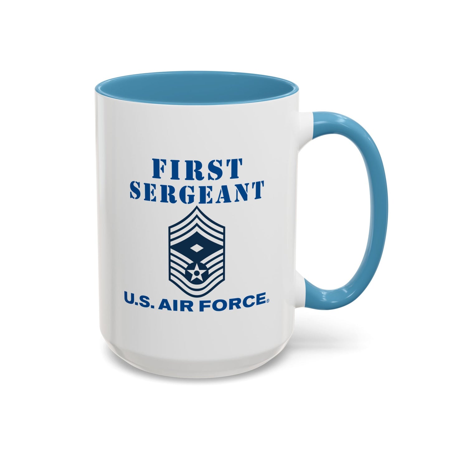 Accent Coffee Mug (11oz & 15oz) - USAF - First Sergeant (E9b) - 2020 - US Air Force w Text X 300