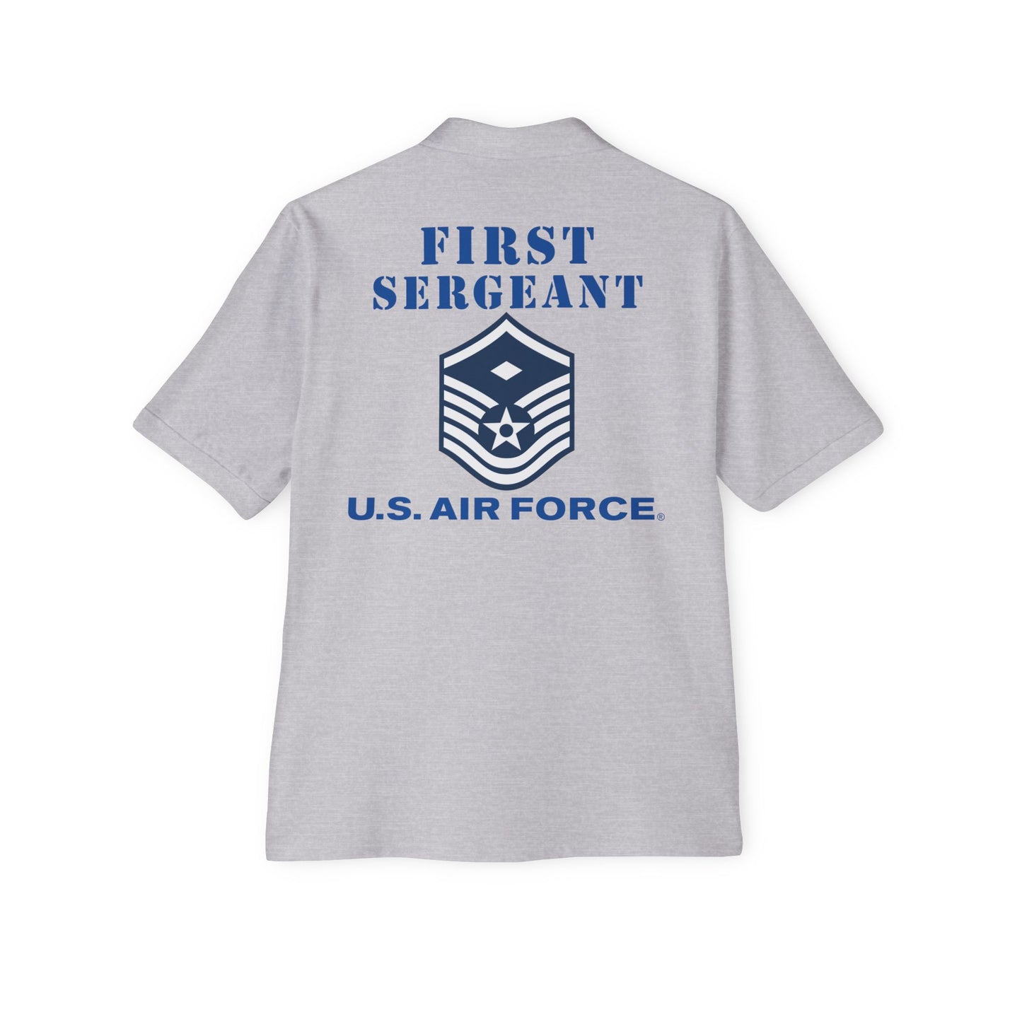 Men's Piqué Polo - USAF - First Sergeant (E7b) - 2020 - US Air Force w Text X 300