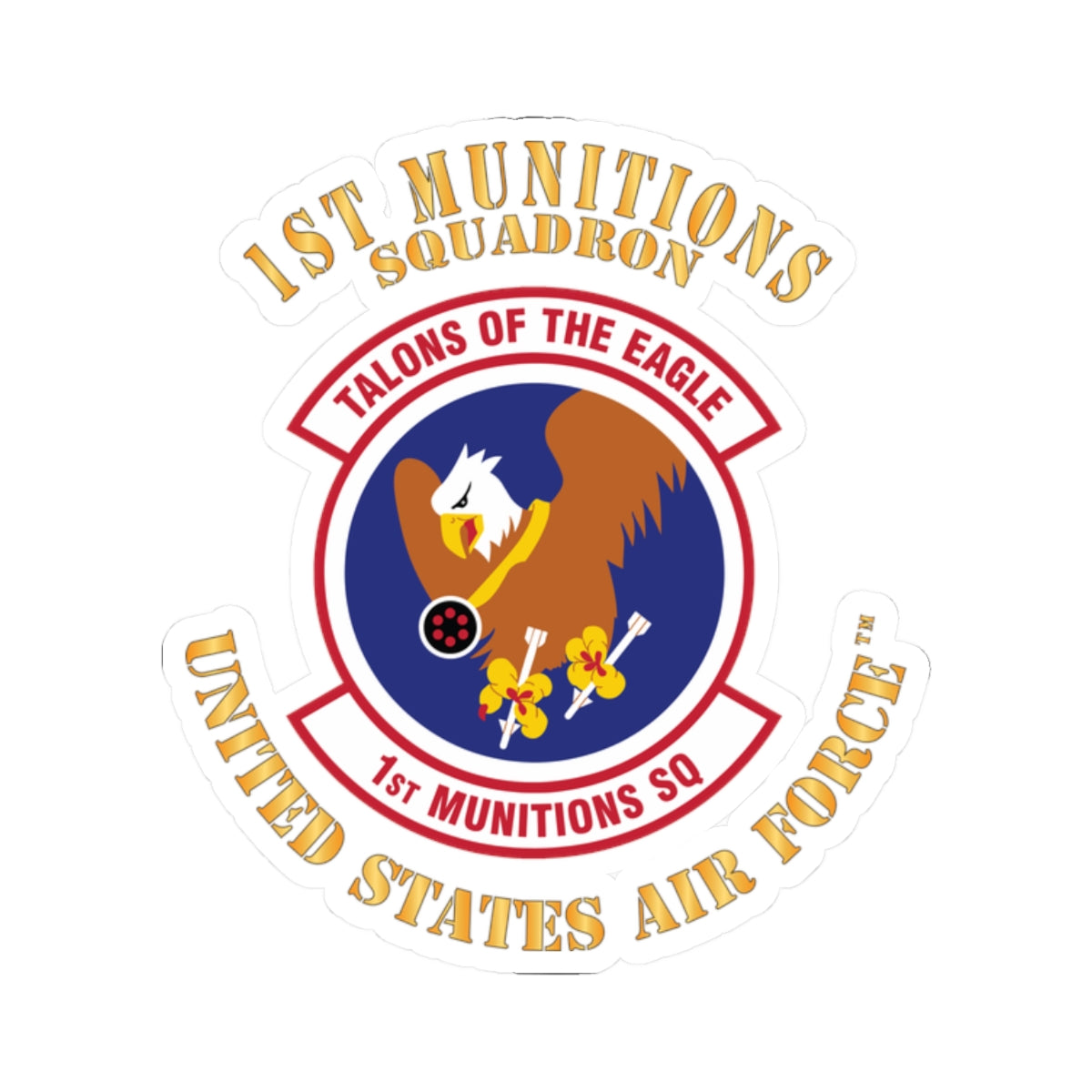 Kiss-Cut Stickers - USAF - 1st Munitions Squadron (ACC)