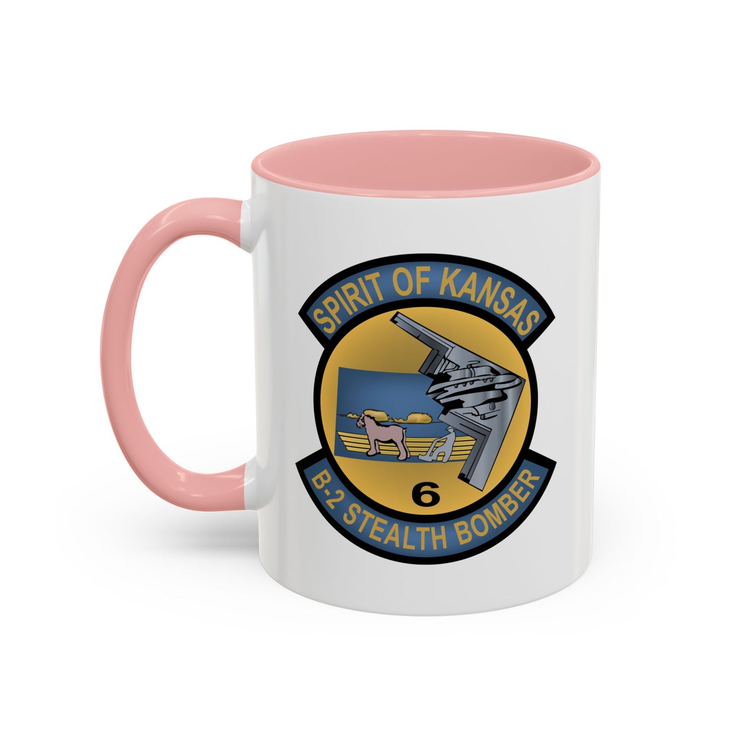 Accent Coffee Mug (11oz & 15oz) - USAF - B2 - Spirit of Kansas - Stealth Bomber wo txt X 300