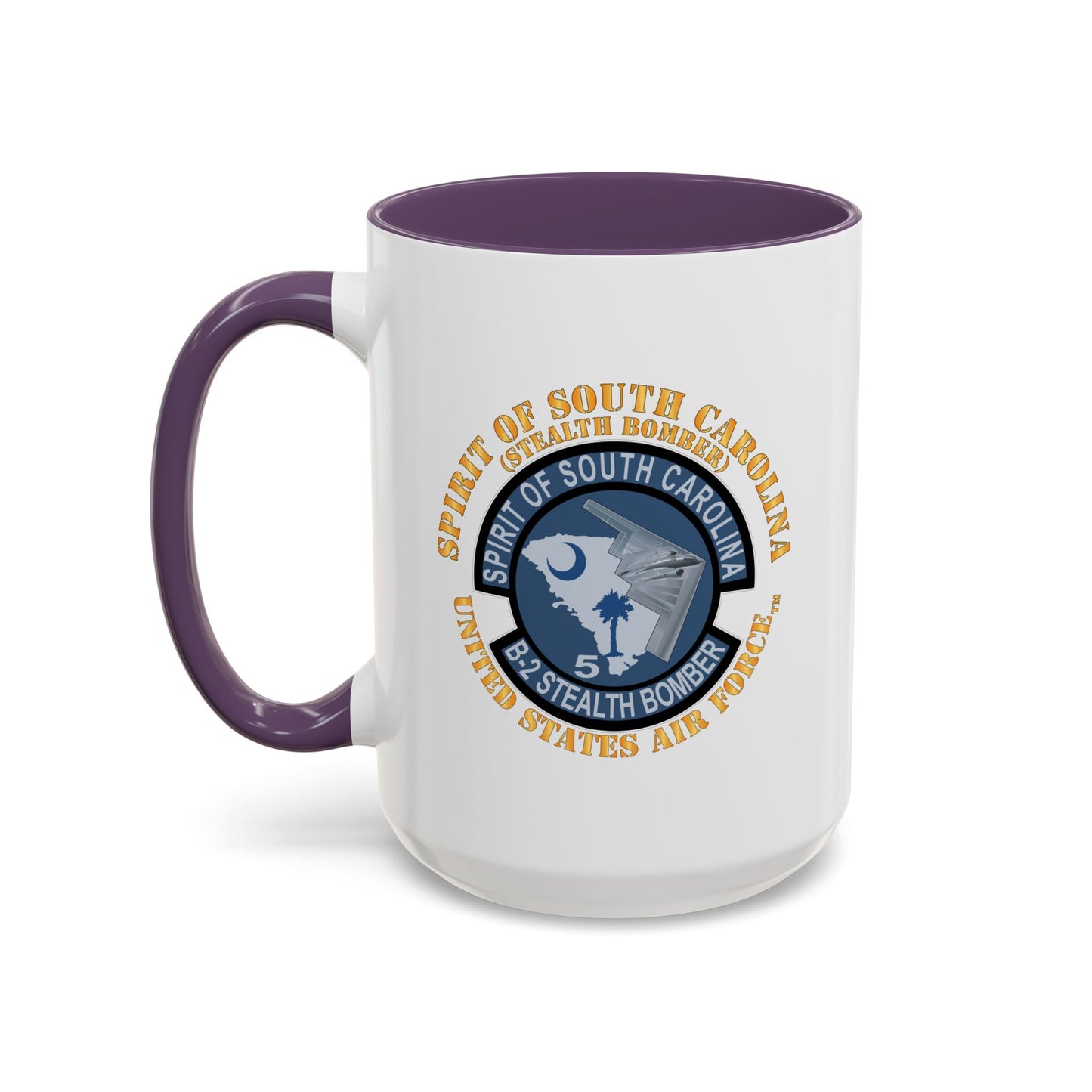 Accent Coffee Mug (11oz & 15oz) - USAF - B2 - Spirit of South Carolina Stealth Bomber X 300
