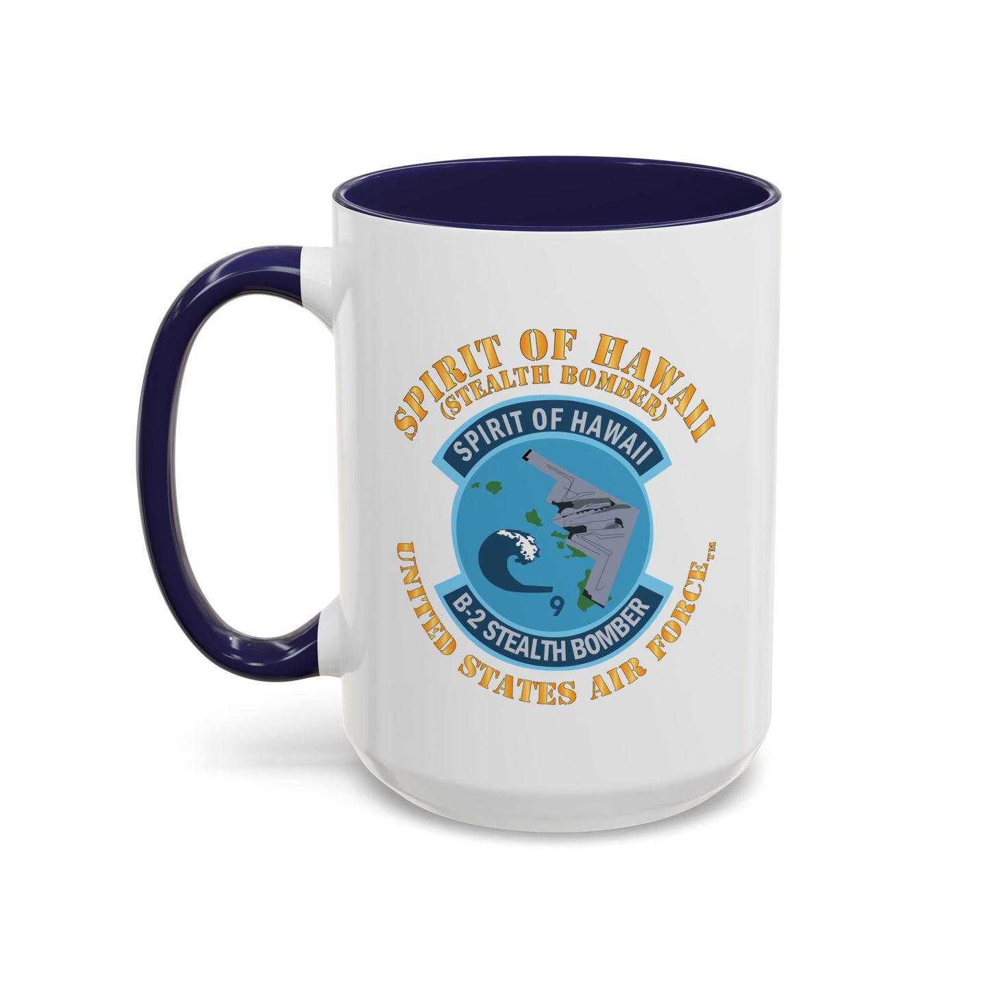 Accent Coffee Mug (11oz & 15oz) - USAF - B2 - Spirit of Hawaii - Stealth Bomber X 300
