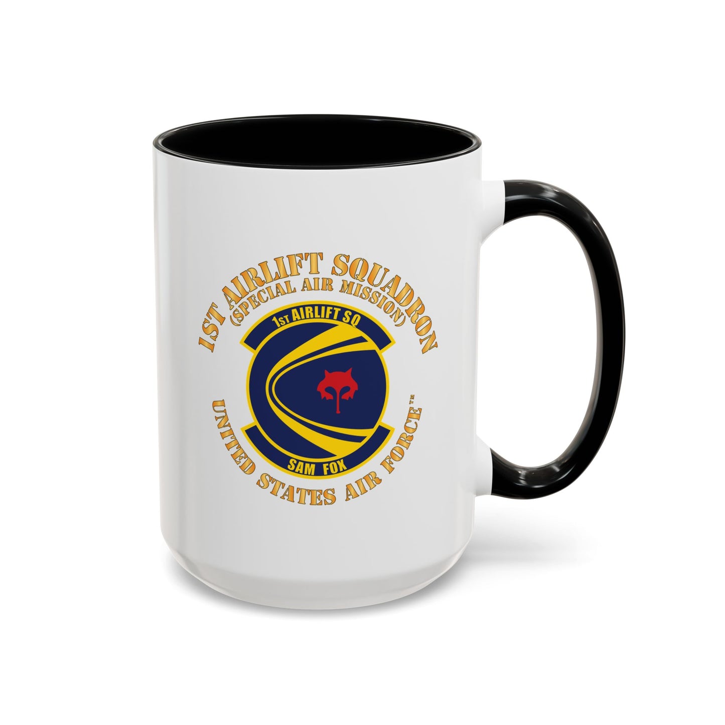 Accent Coffee Mug (11oz & 15oz) - USAF - 1st Airlift Squadron X 300