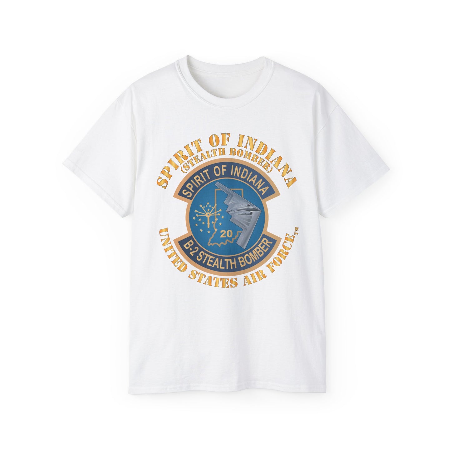 Unisex Ultra Cotton Tee - USAF - B2 - Spirit of Indiana - Stealth Bomber X 300