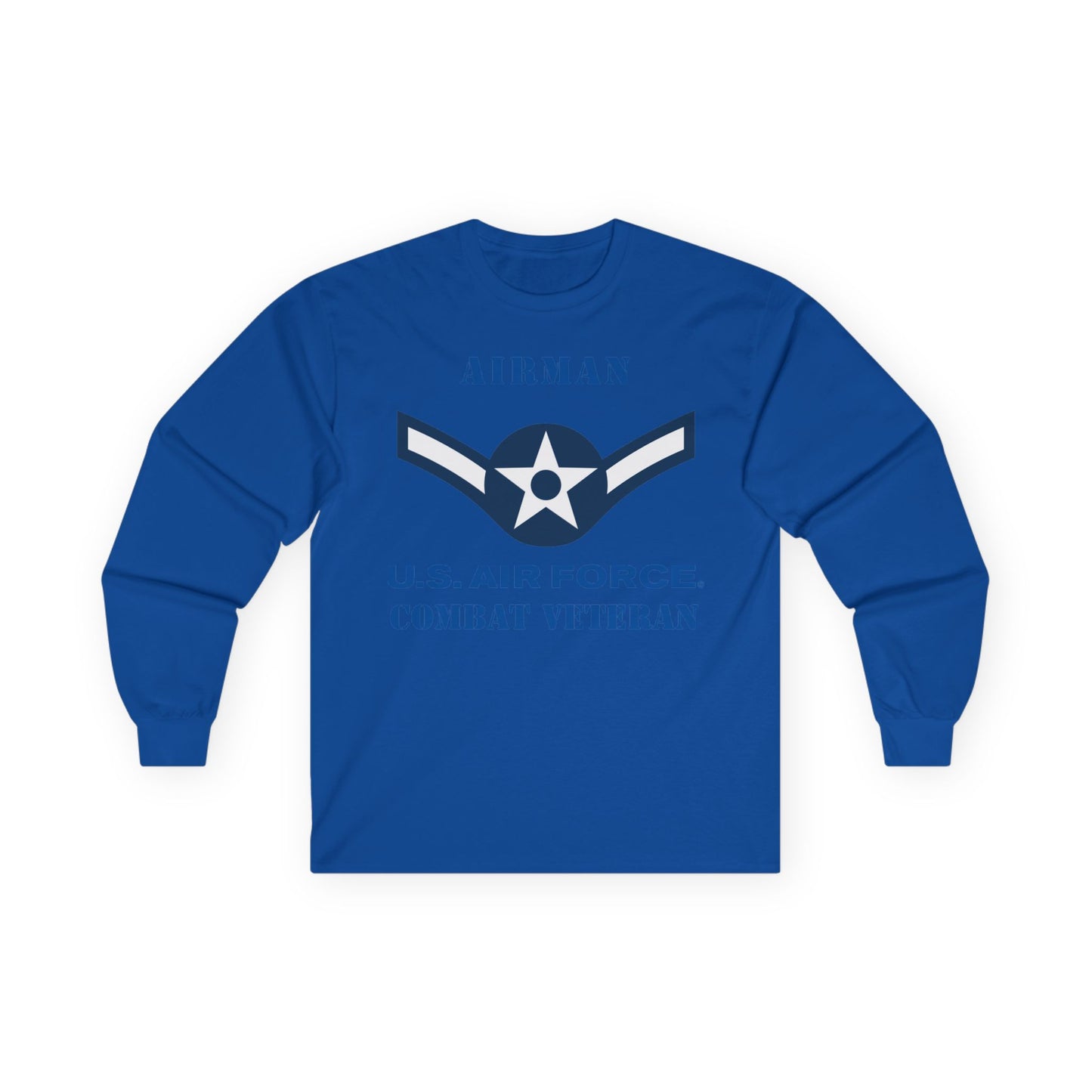 Unisex Ultra Cotton Long Sleeve Tee - USAF - Airman (E2) - 2020 - US Air Force - Combat Veteran