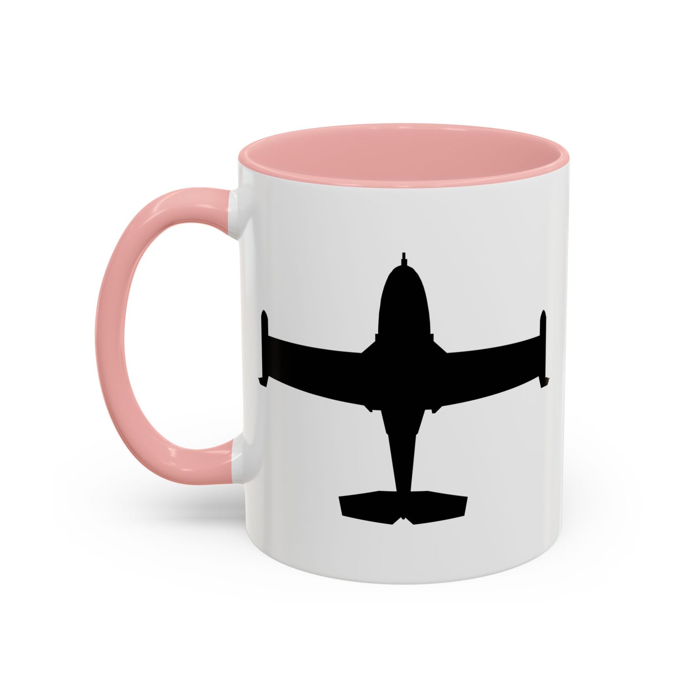 Accent Coffee Mug (11oz & 15oz) - Aircraft - A-37-Trainer - Top - Silhouette X 300