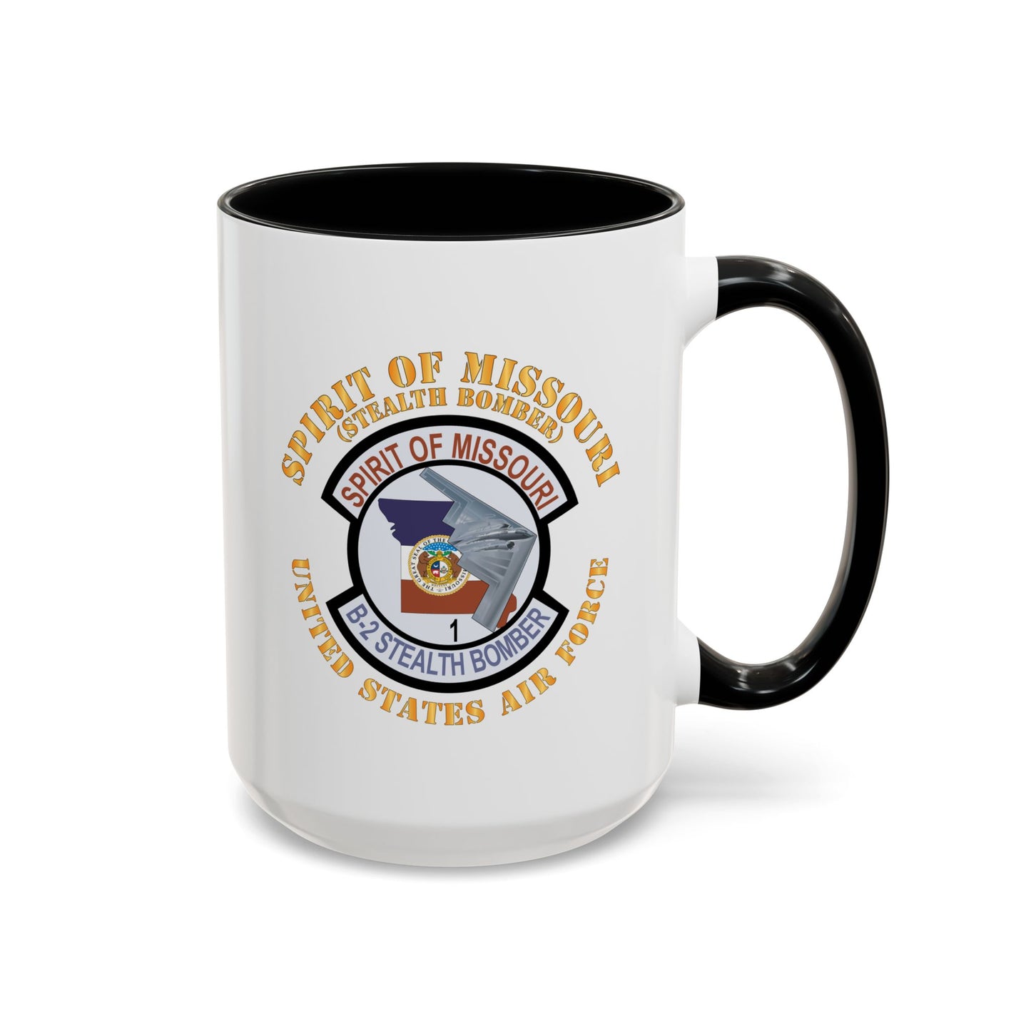 Accent Coffee Mug (11oz & 15oz) - USAF - B2 - Spirit of Missouri Stealth Bomber X 300
